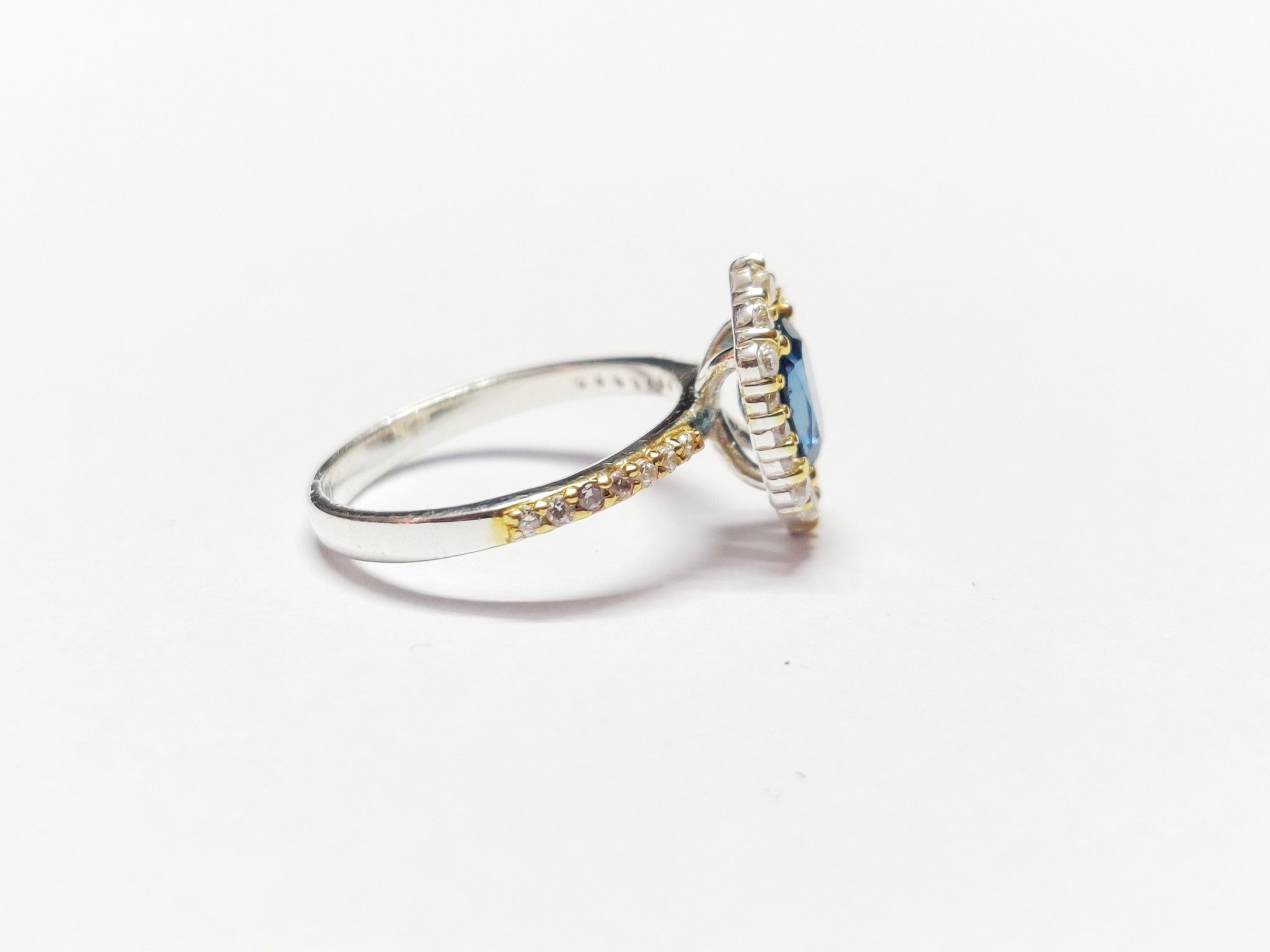 London Blue Topaz Engagement Ring 1.5 Ct London Topaz Engagement Band 6x8 mm Oval London Blue Topaz Ring Sterling Silver Topaz Wedding Ring