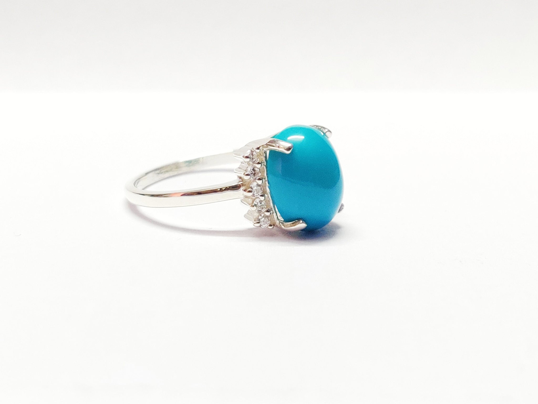 925 Silver Turquoise Engagement Ring Sterling Silver Arizona Turquoise Band 9x11 mm Oval Turquoise Band Turquoise Ring For Men