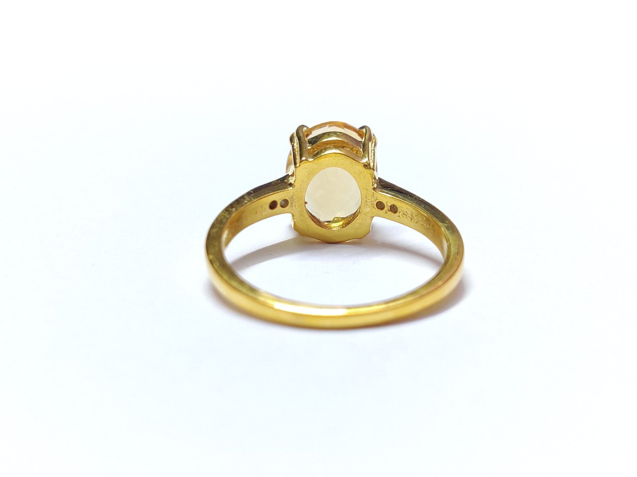 Gold Citrine Engagement Ring Gold Citrine Anniversary Ring 5.5 Ct Citrine Gold Plating Ring Gold Citrine Solitaire Ring November Birthstone