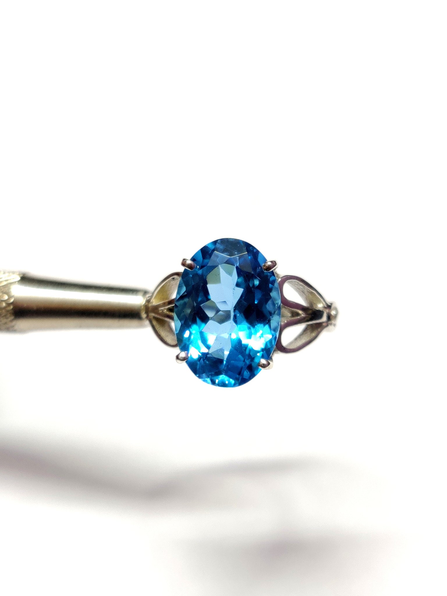 Swiss Blue Topaz Statement Ring 4.5 Ct Swiss Topaz Cocktail Ring Large Swiss Blue Topaz Ring AAA Swiss Blue Topaz Engagement Ring