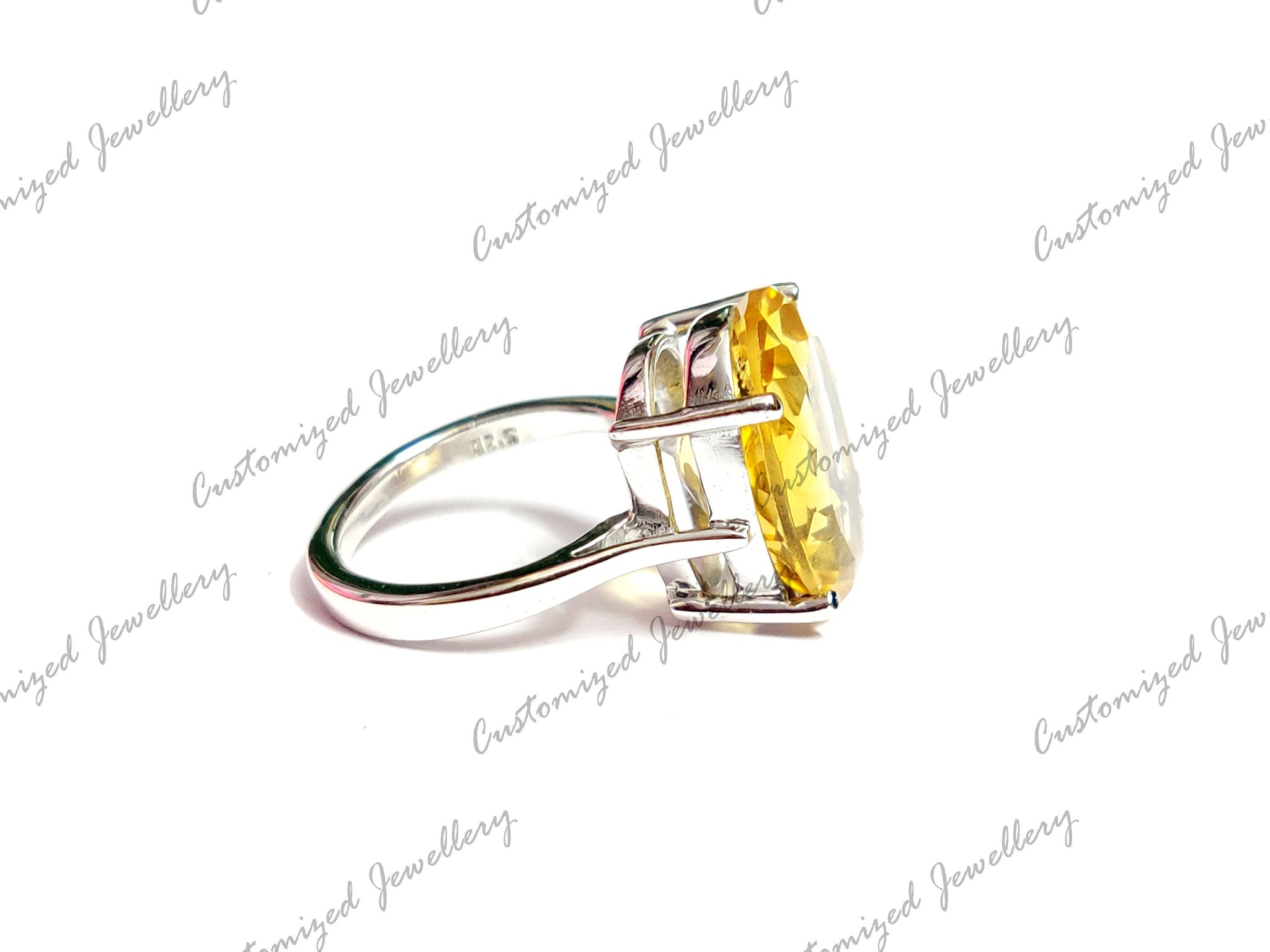 Citrine Statement Ring Large Citrine Cocktail Ring 12x16 mm Oval Citrine Ring Big Citrine Ring 7 Ct Citrine Ring Large Citrine Ring