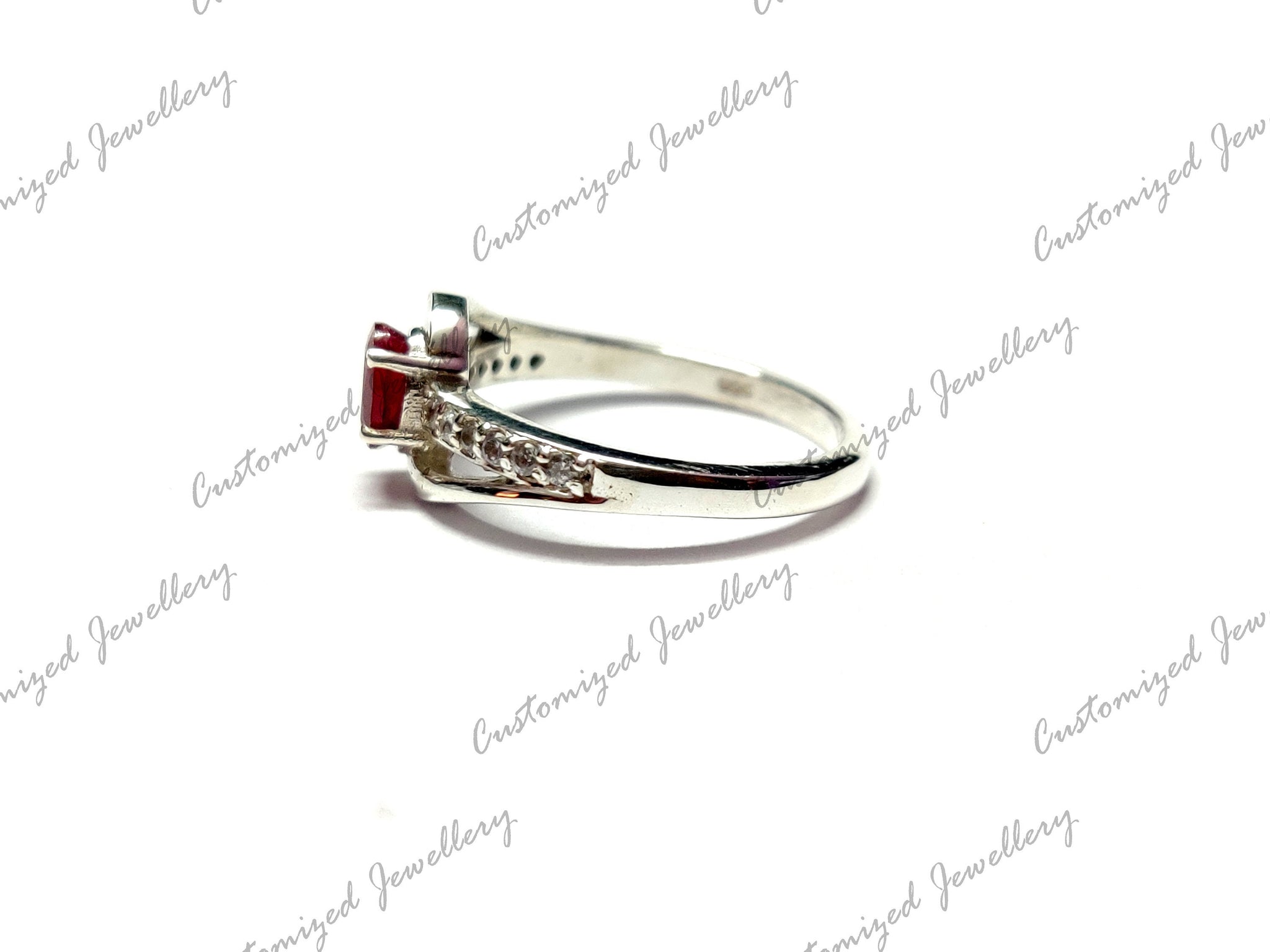 Ruby Anniversary Ring Natural Ruby Ring 4x6 mm Oval Ruby Band Garnet Valentine Ring Red Ruby Promise Ring July Birthstone Ring