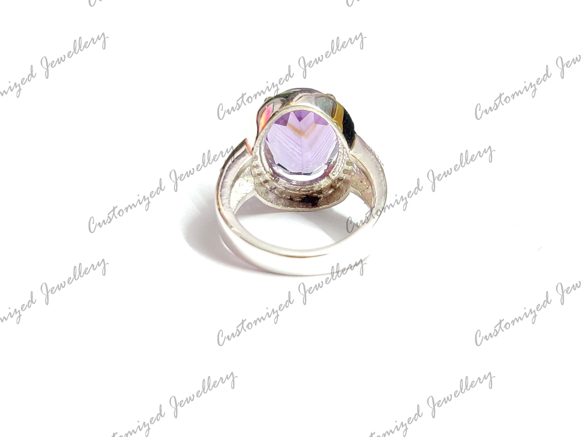 Large Amethyst Cocktail Ring Amethyst Statement Ring 10x14 mm Oval Amethyst Big Ring February Birthstone Ring Purple Amethyst Ring