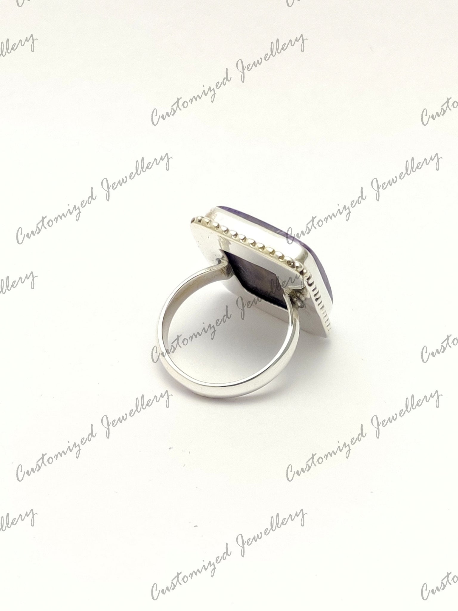 Charoite Statement Ring Sterling Silver Charoite Boho Ring Natural Charoite Hippie Ring Purple Charoite Ring Healing Crystal Ring