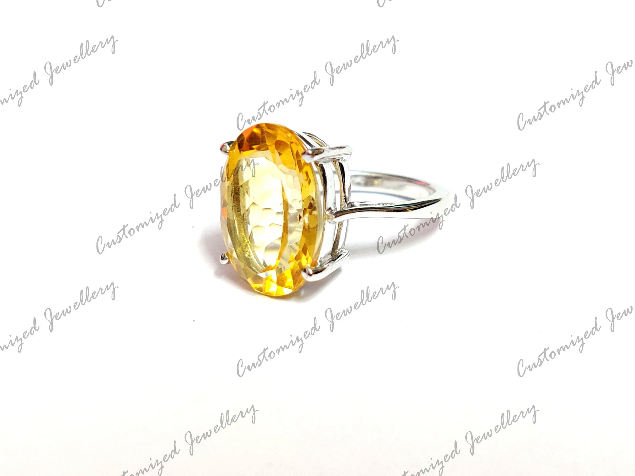 Citrine Statement Ring Large Citrine Cocktail Ring 12x16 mm Oval Citrine Ring Big Citrine Ring 7 Ct Citrine Ring Large Citrine Ring