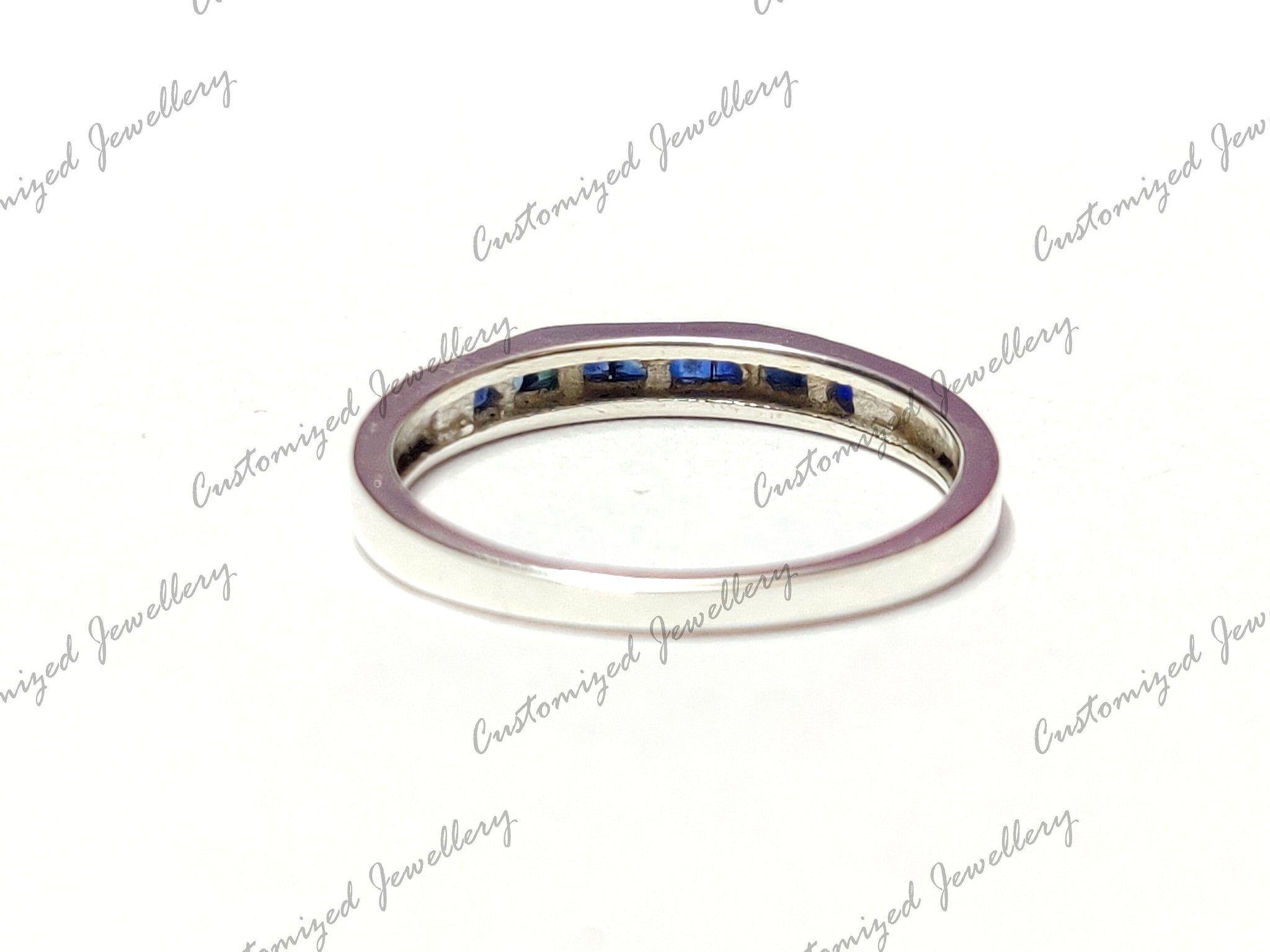 Blue Sapphire Stacking Ring Natural Sapphire Stackable Band 925 Silver Sapphire Minimalist Ring Sapphire Dainty Ring September Birthstone