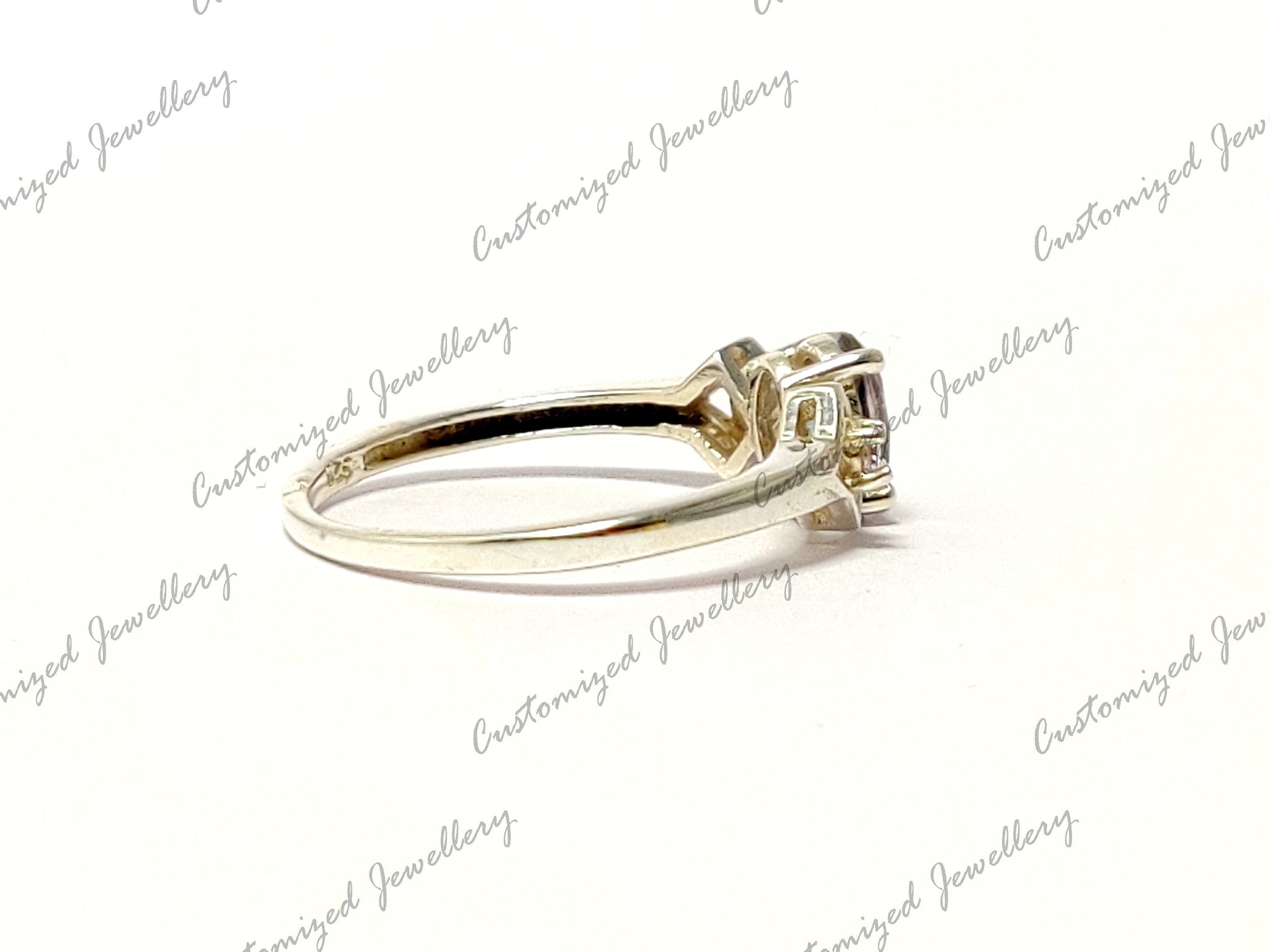 Silver Mystic Topaz Engagement Band Sterling Silver Mystic Topaz Anniversary Ring Mystic Topaz Ring Birthday Gift Promise Ring For Her