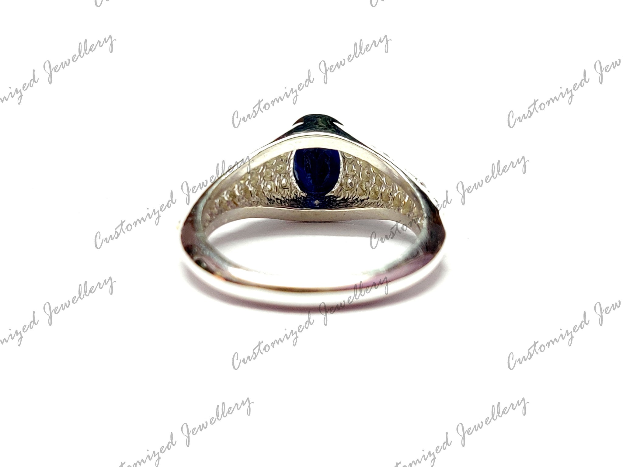 Handmade Silver Sapphire Ring 5x7 mm Oval Blue Sapphire Ring Silver Sapphire Ring Blue Sapphire Solitaire Ring September Birthstone Ring