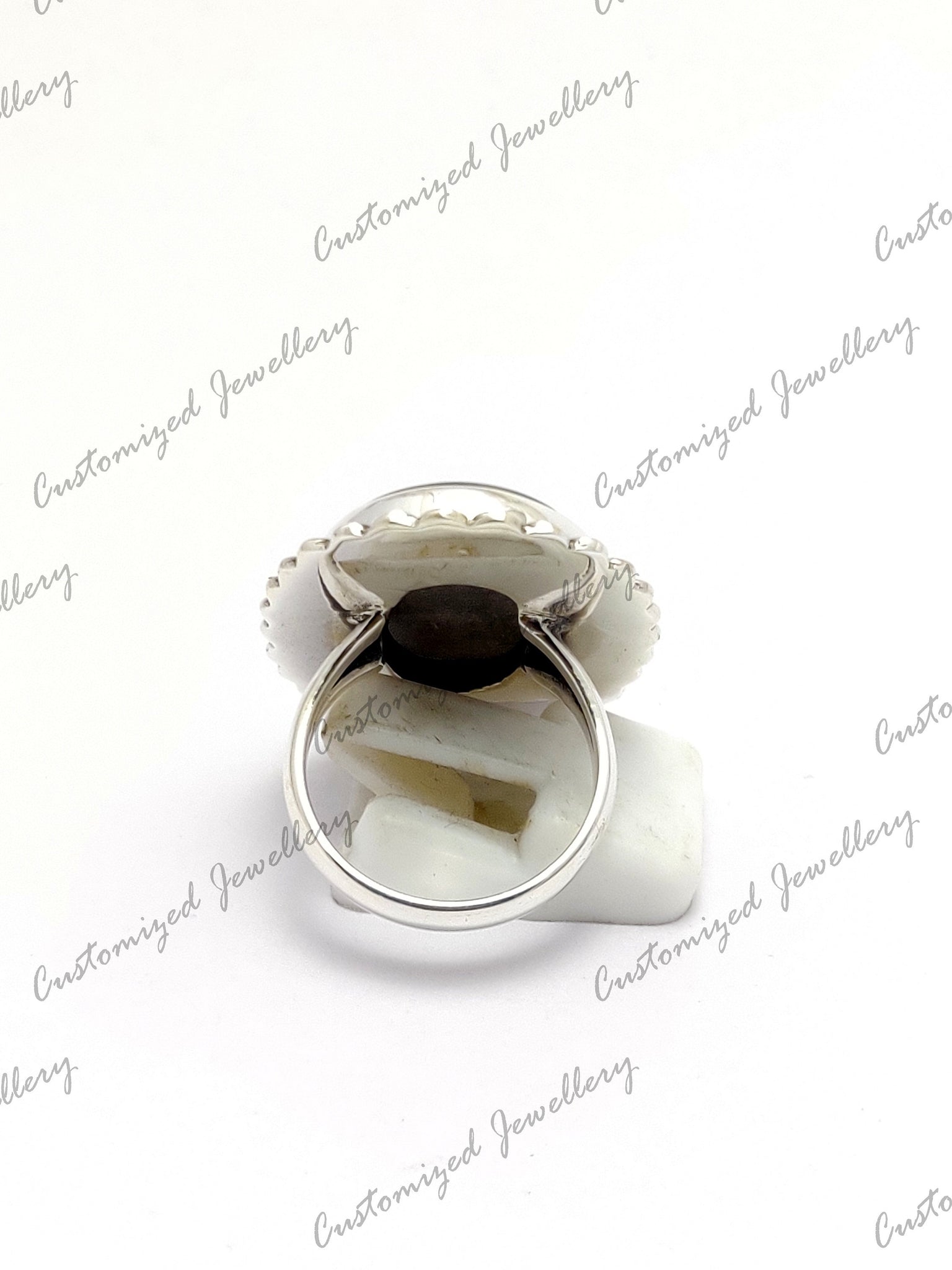 Healing Chakra Ring 925 Silver Black Obsidian Statement Ring Silver Obsidian Cocktail Ring Large Stone Ring Big Stone Ring Anniversary Gift