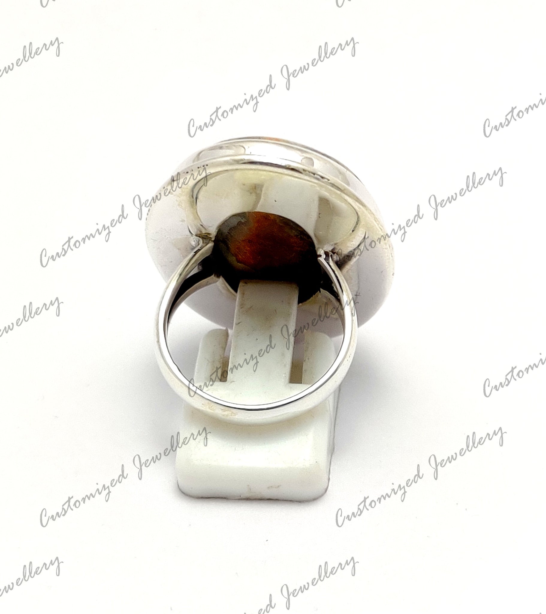 Handmade Silver Bumble Bee Jasper Ring 925 Silver Bumble Jasper Spirit Chakra Ring Healing Crystal Ring Spiritual Chakra Ring Big Stone Ring