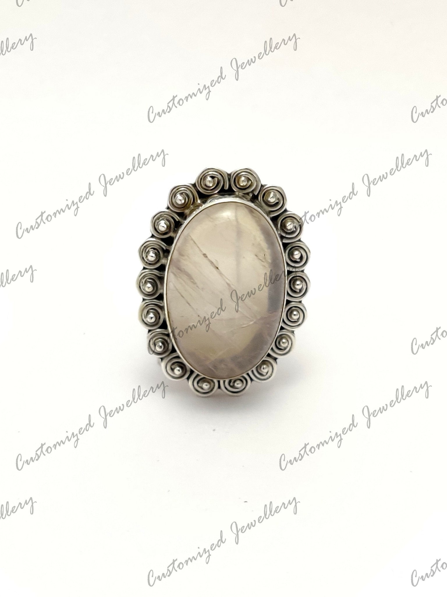 Handmade Rose Quartz Ring Sterling Silver Rose Quartz Statement Ring Rose Quartz Ring October Birthstone Ring Silver Healing Crystal Ring