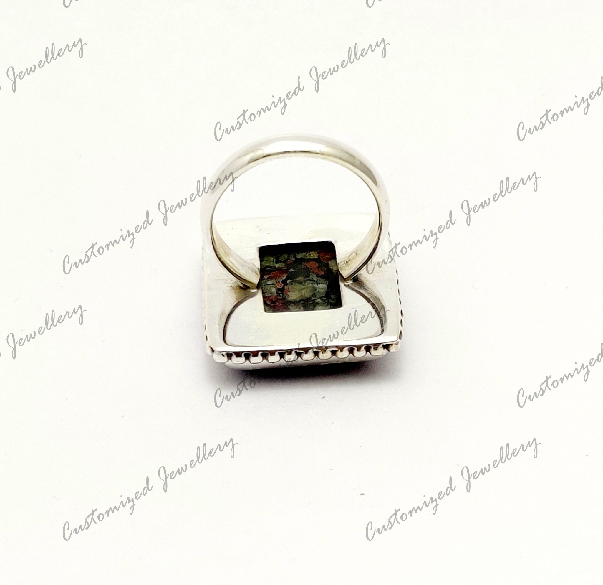 Silver Eudialyte Statement Ring Natural Crystal Healing Cocktail Ring Spiritual Chakra Ring Bohi Hippie Ring Big Stone Statement Ring