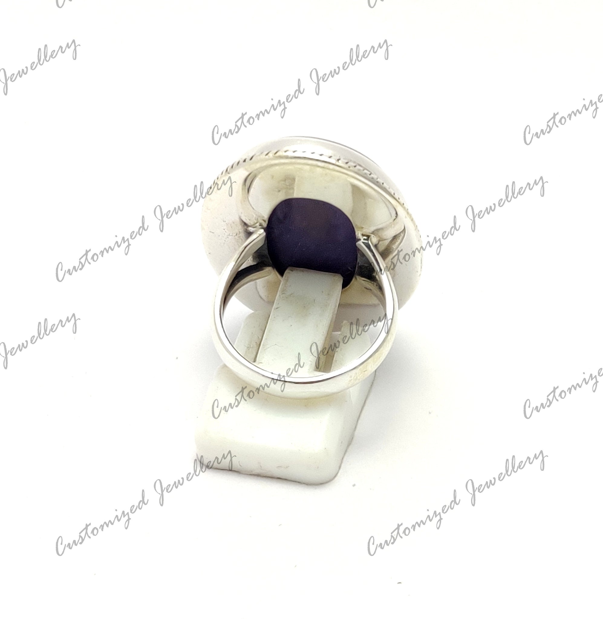 Silver Charoite Ring Sterling Silver Charoite Boho Ring Natural Charoite Hippie Ring Purple Charoite Ring Healing Crystal Ring StatementRing