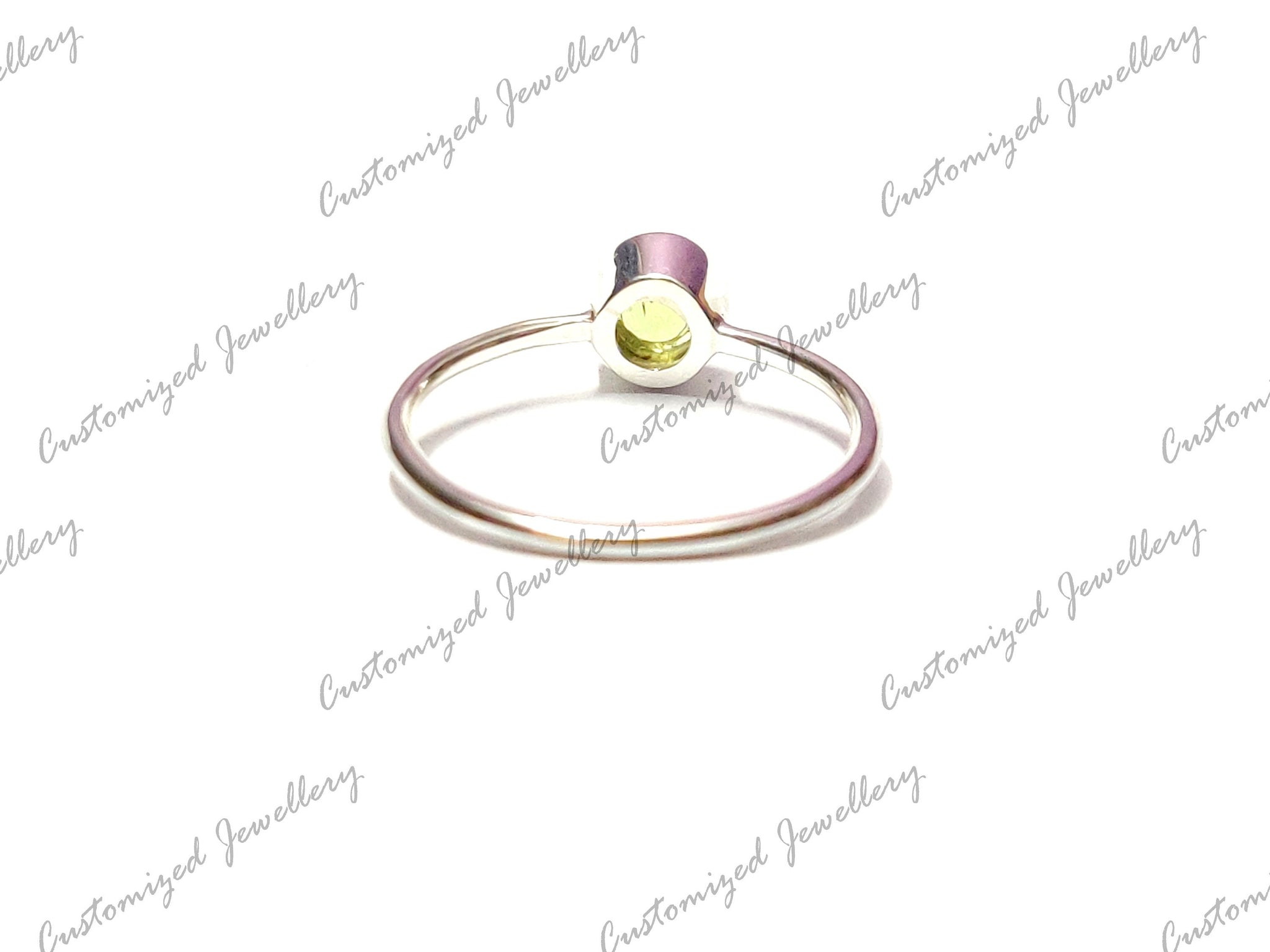 Peridot Birthstone Ring Natural Peridot Minimalist Ring 5x7 mm Oval 1 Ct Peridot Band August Birthstone Ring Green Peridot Dainty Ring
