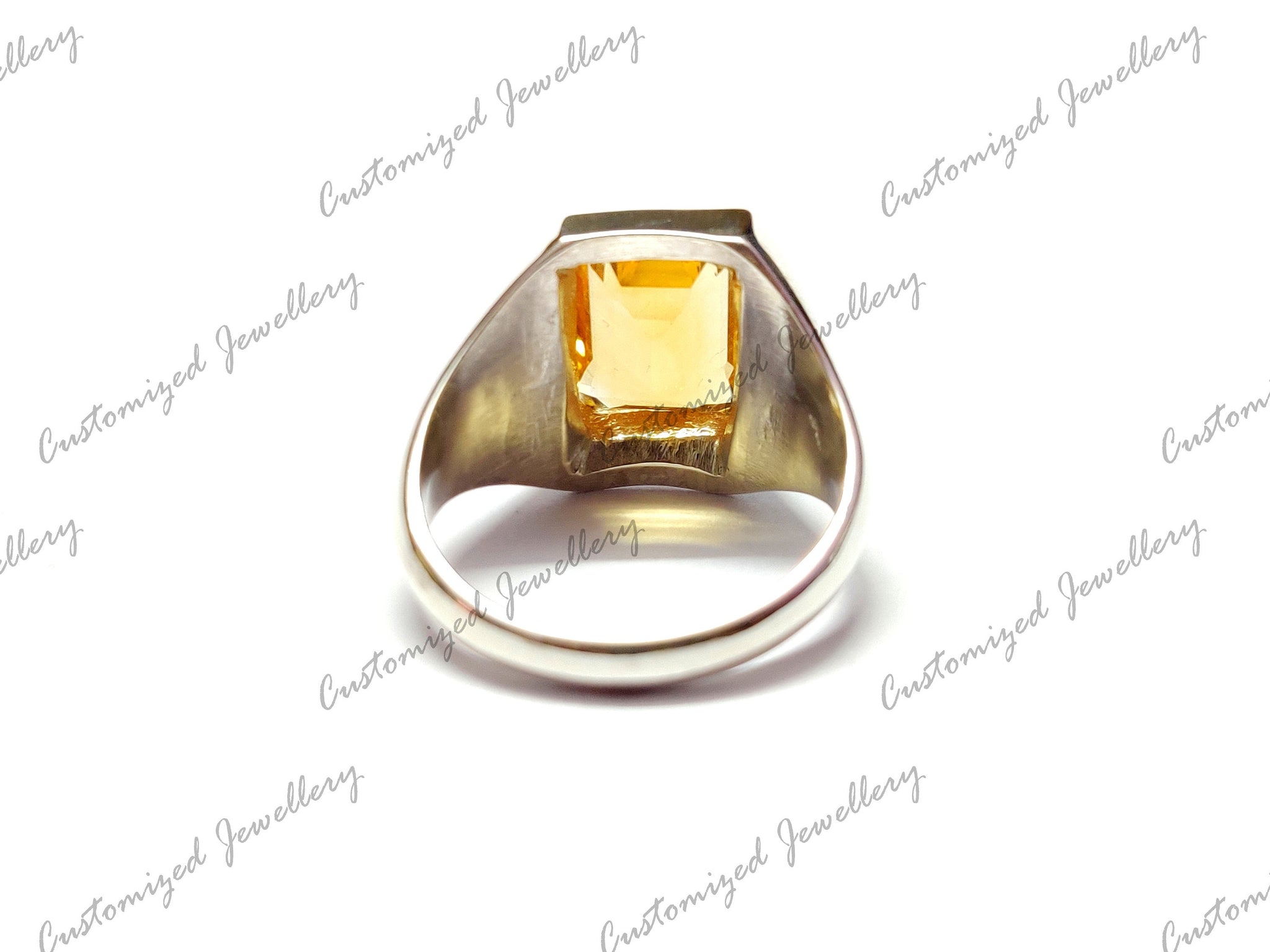 Large Citrine Statement Ring Big Citrine Cocktail Ring 10x14 Baguette Cut Citrine Ring November Birthstone Heavy Silver Citrine Mens Ring
