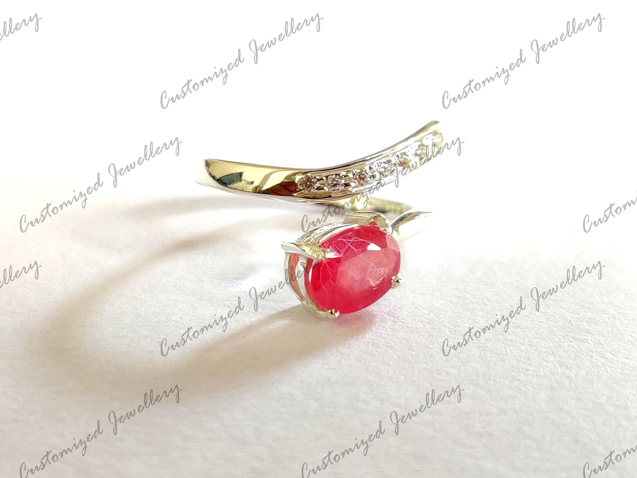 Ruby Promise Ring Twisted Ruby Ring Beautiful Ruby Anniversary Ring 5x7 mm Oval Ruby July Birthstone Ring 1 Ct Ruby Ring Mothers Day Gifts