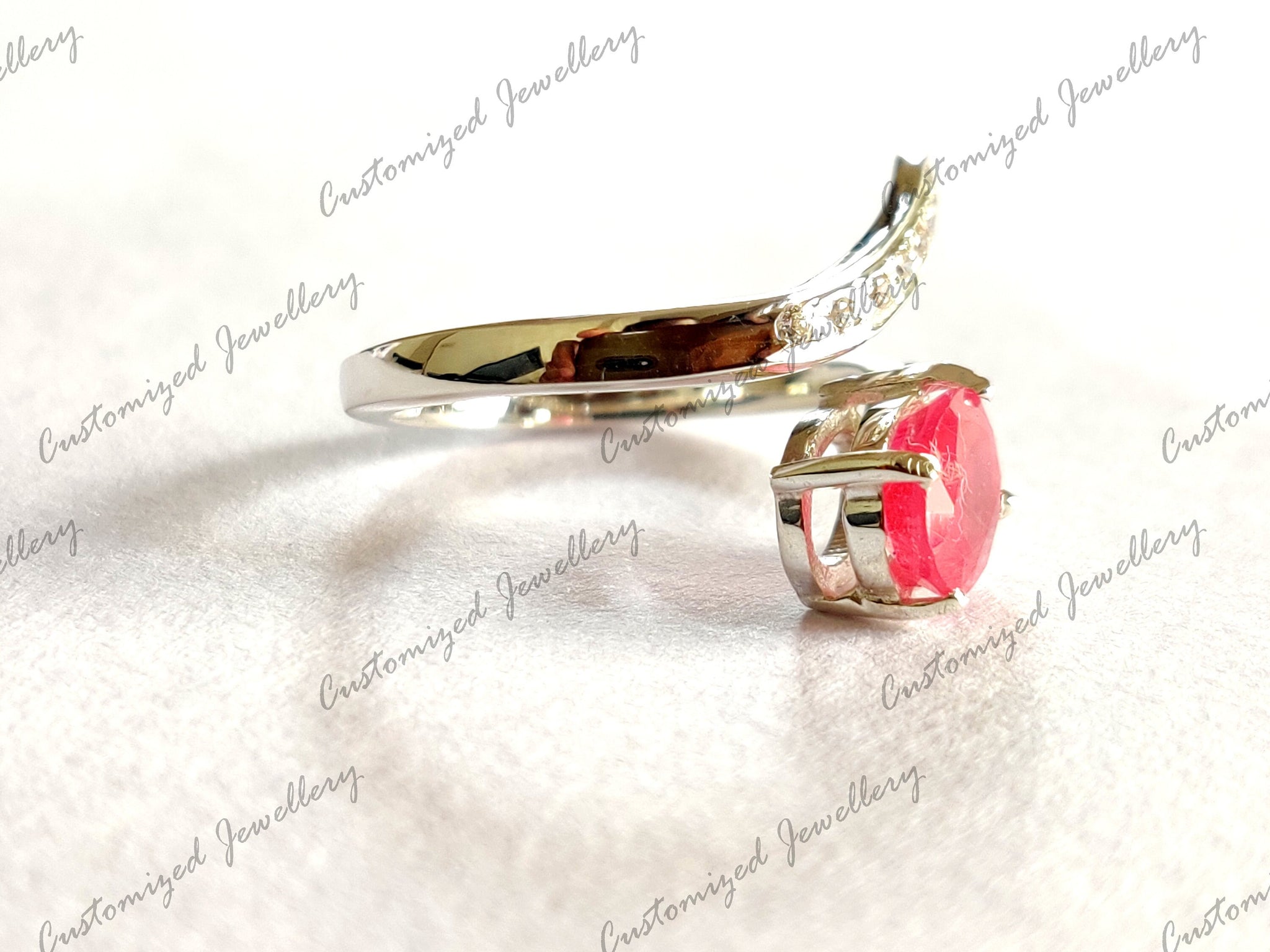 Ruby Promise Ring Twisted Ruby Ring Beautiful Ruby Anniversary Ring 5x7 mm Oval Ruby July Birthstone Ring 1 Ct Ruby Ring Mothers Day Gifts