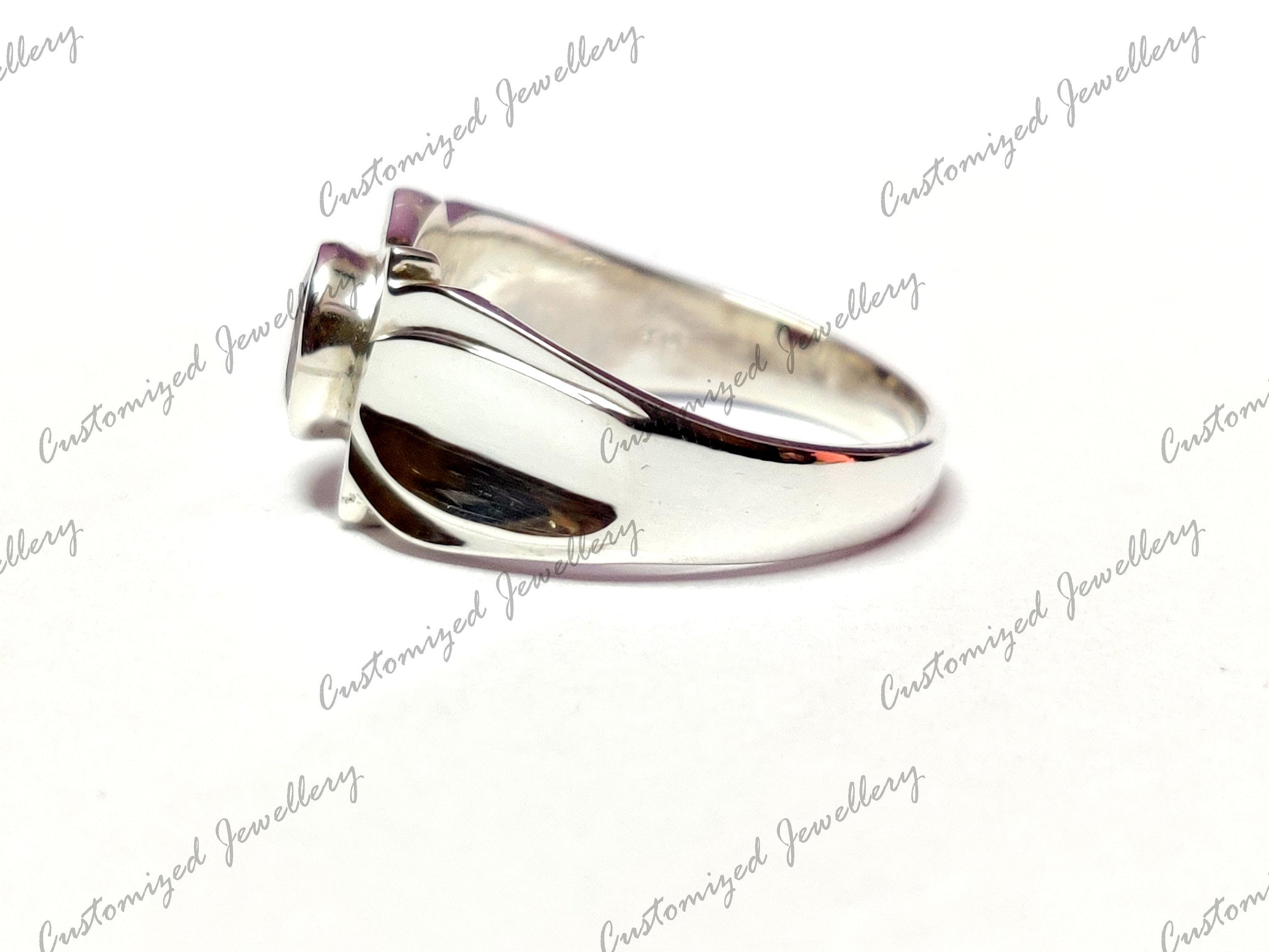 Silver Garnet Ring Men 7 mm Round Garnet Band Mens Garnet Ring Natural Garnet Ring For Men Heavy Silver Garnet Band For Men January Band