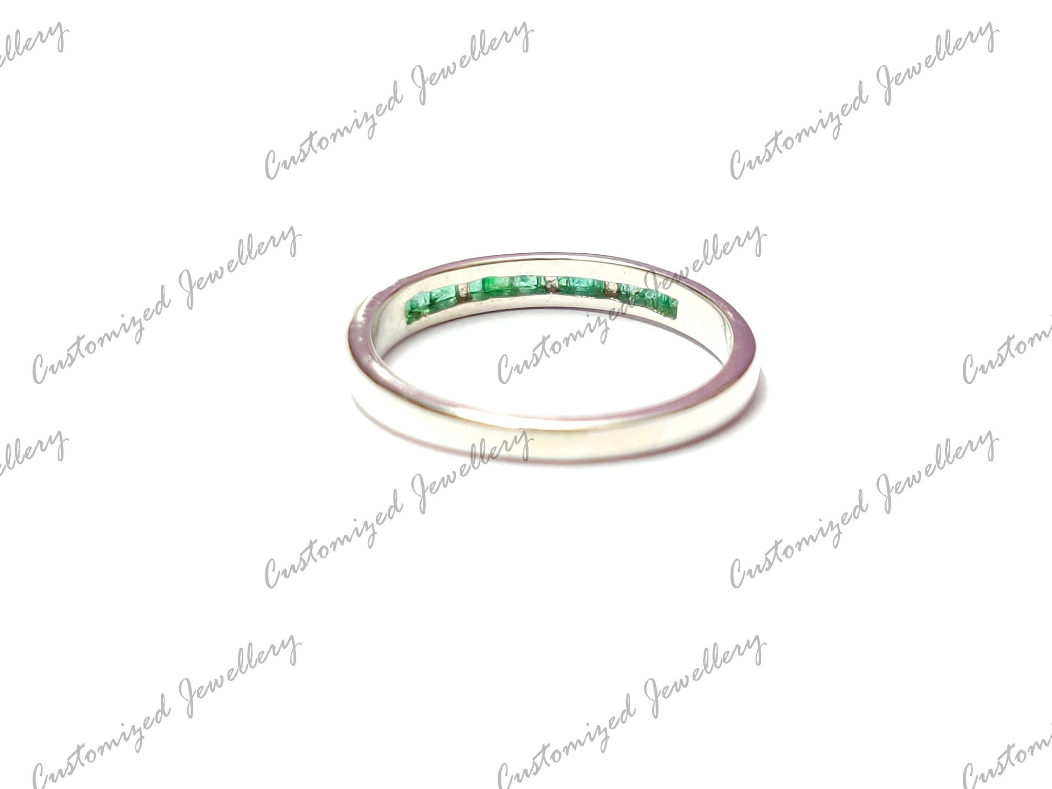 Mens Emerald Ring Mens Natural Emerald Ring Mens Emerald Band 925 Sterling Silver Emerald Band Men May Birthstone Ring Birthday Gift