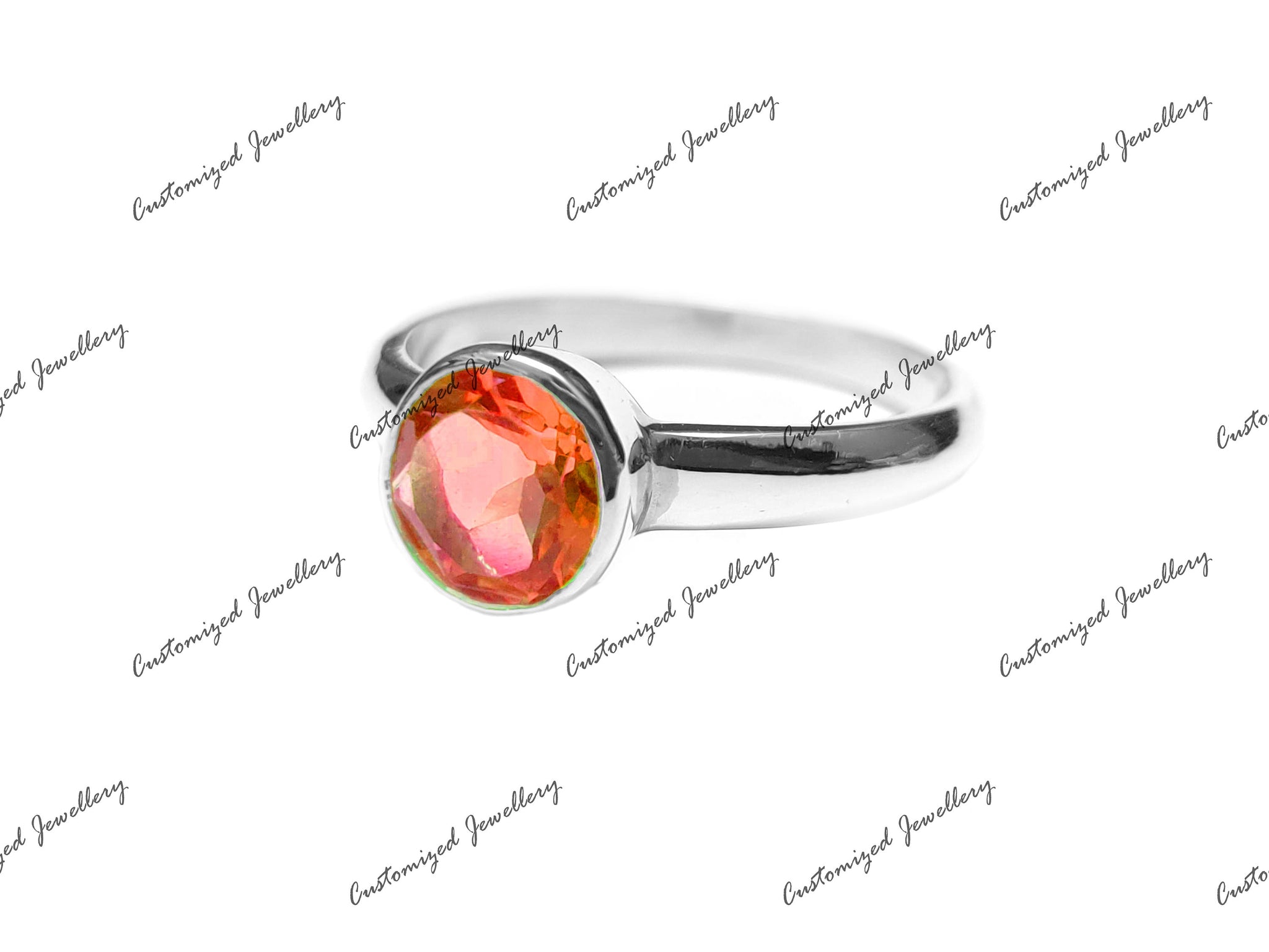Hessonite Garnet Band January Birthstone Band 2 Ct Garnet Band Garnet Minimalist Band Garnet Promise Ring Mothers Day Gift Ring