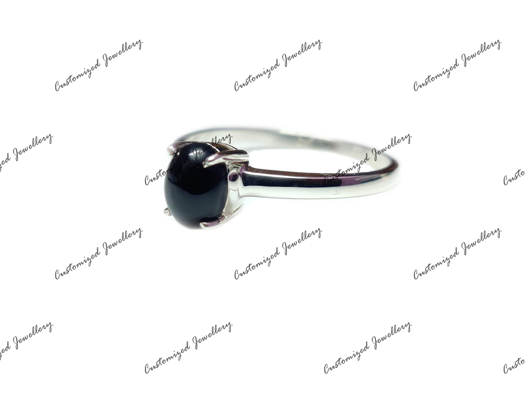 Black Onyx Band Black Stone Band 2 Ct Black Onyx Ring Black Onyx Minimalist Band Silver Black Stone Promise Ring Black Onyx Statement Ring