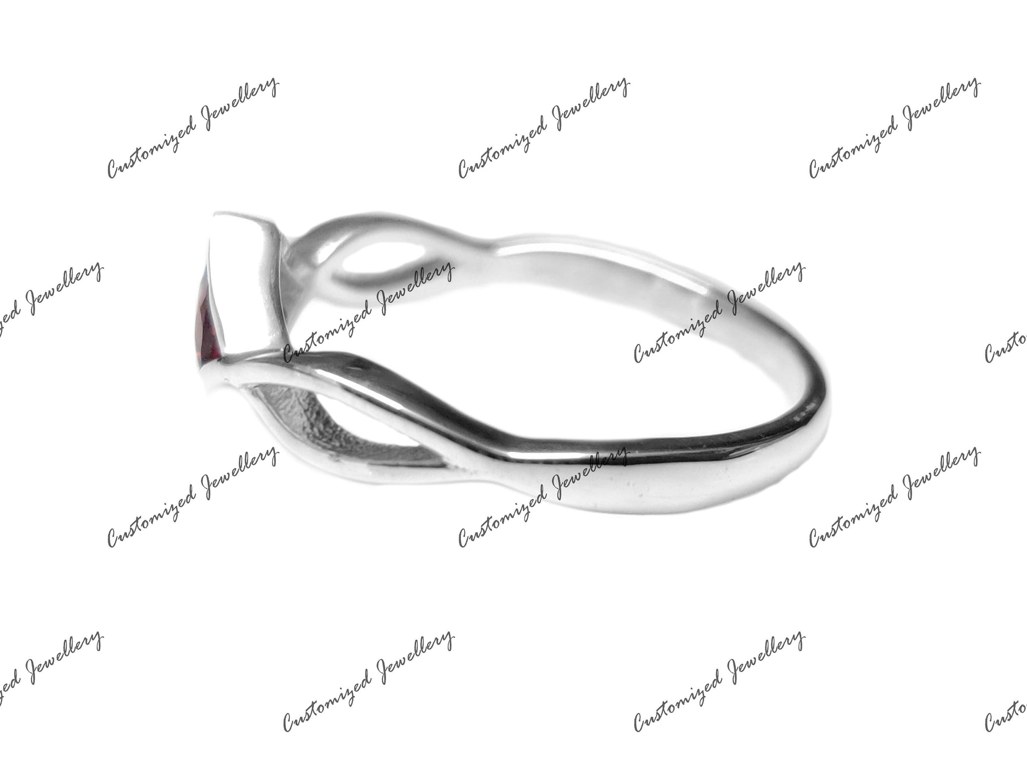 Natural Garnet Solitaire Ring January Birthstone Ring 1 Ct Garnet Anniversary Ring Minimalist Band Garnet Promise Ring Mothers Day Gift Ring