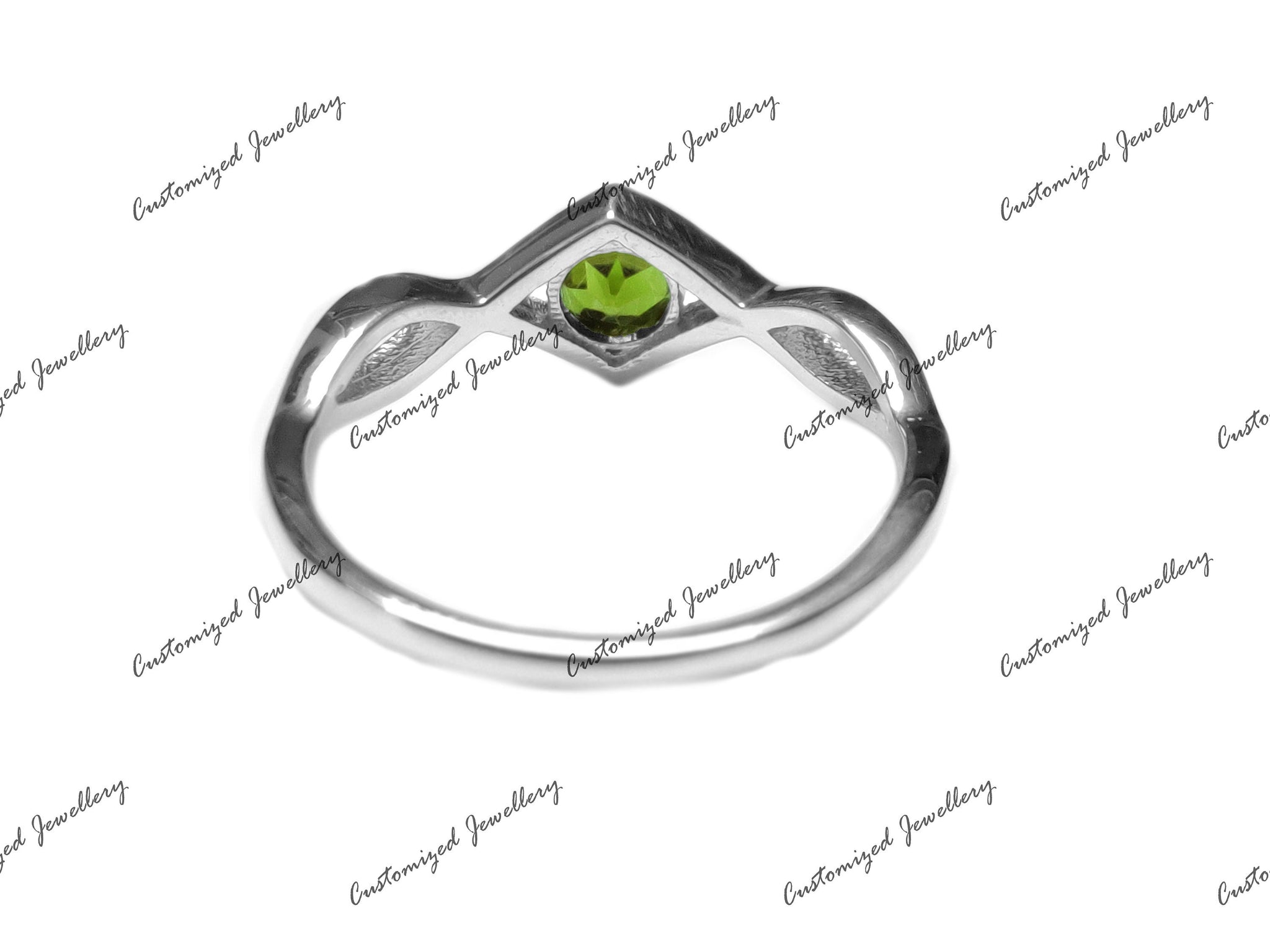 Natural Peridot Solitaire Ring August Birthstone Ring 1 Ct Peridot Anniversary Ring Minimalist Band Peridot Mothers Day Gift for her