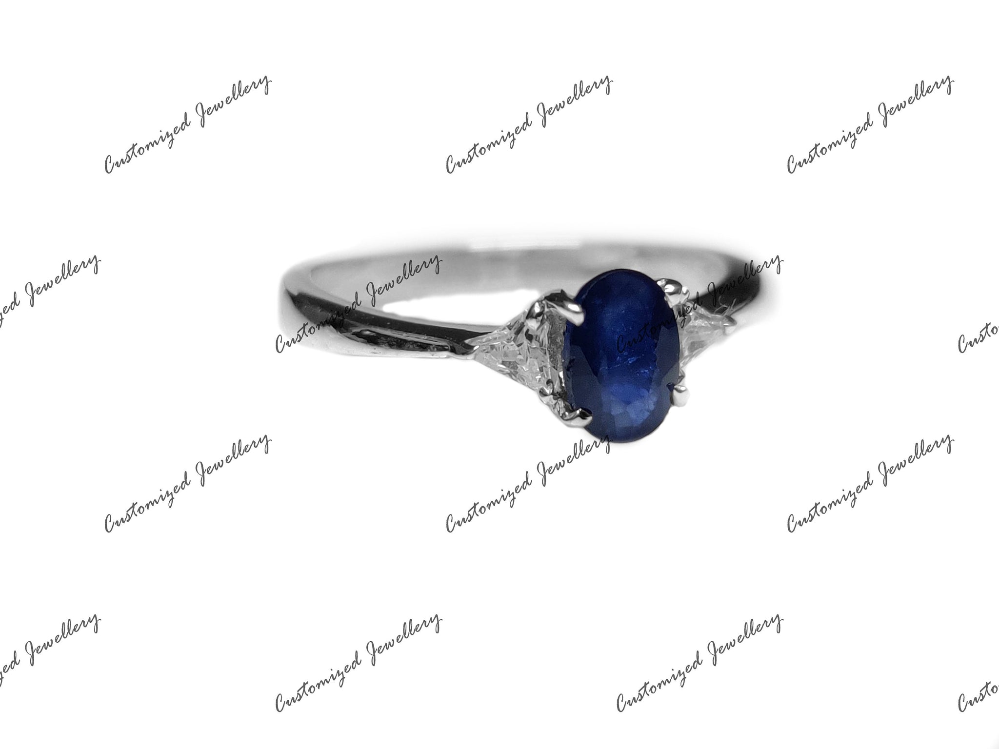 Sapphire Engagement Ring 1 Ct Sapphire Anniversary Ring 925 Sterling Silver Sapphire Promise Ring September Birthstone Ring Gift For Her