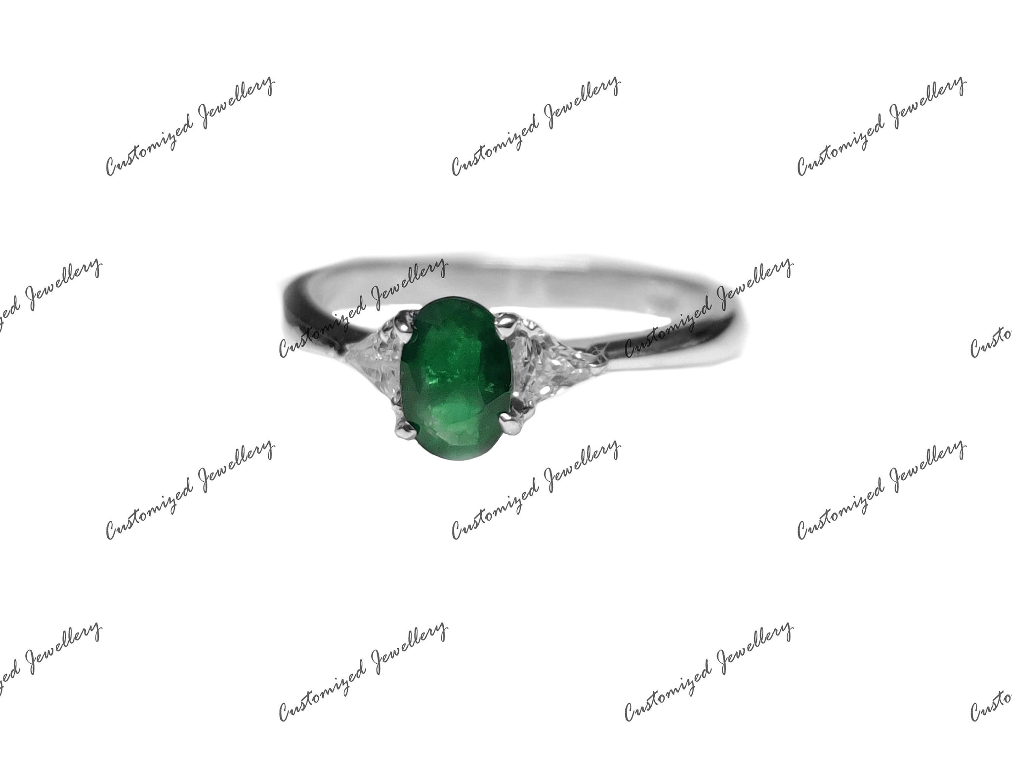 Emerald Engagement Ring 1 Ct Emerald Anniversary Ring 925 Sterling Silver Emerald Promise Ring May Birthstone Ring Gift For Her Valentine