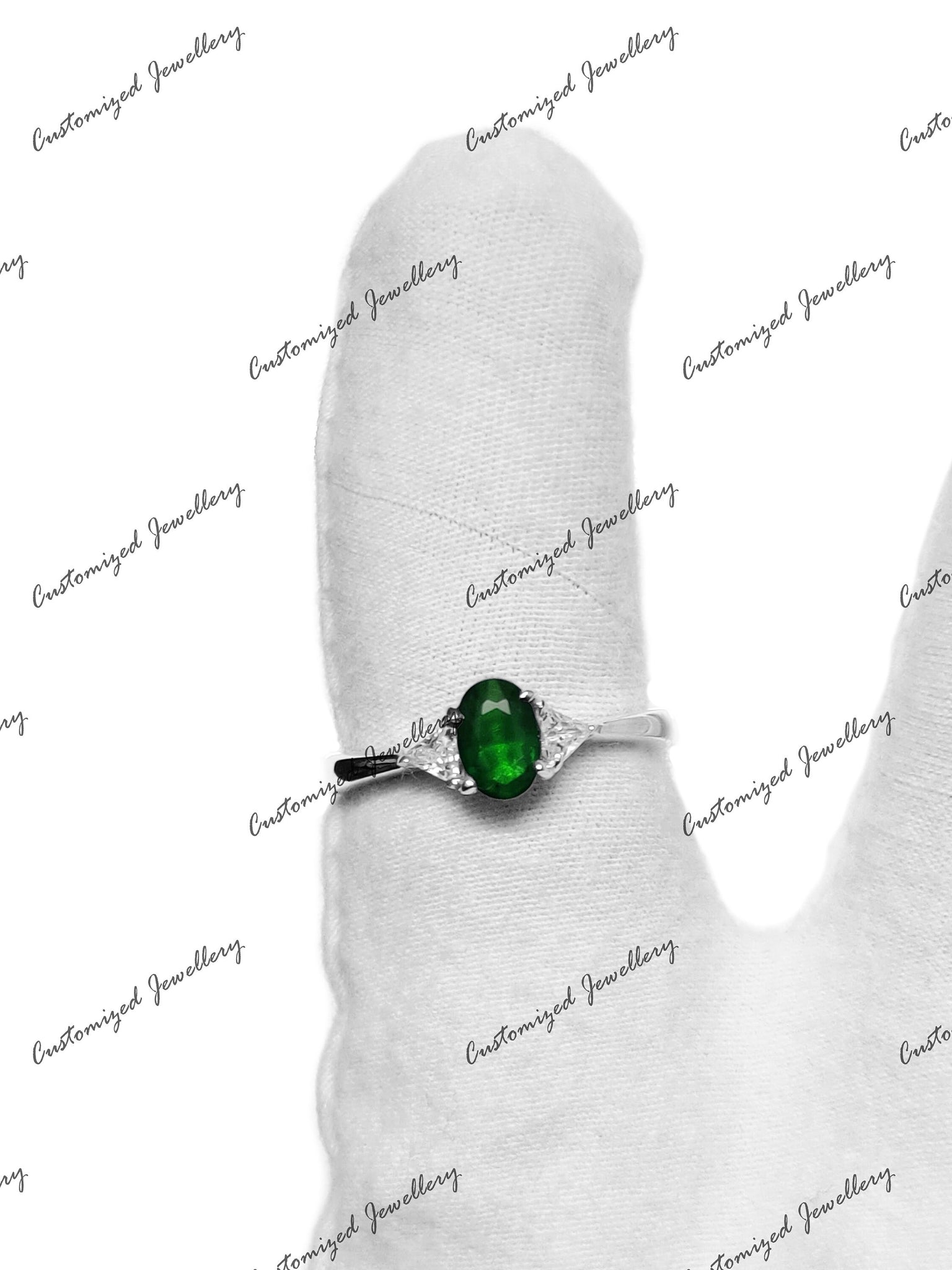 Emerald Engagement Ring 1 Ct Emerald Anniversary Ring 925 Sterling Silver Emerald Promise Ring May Birthstone Ring Gift For Her Valentine