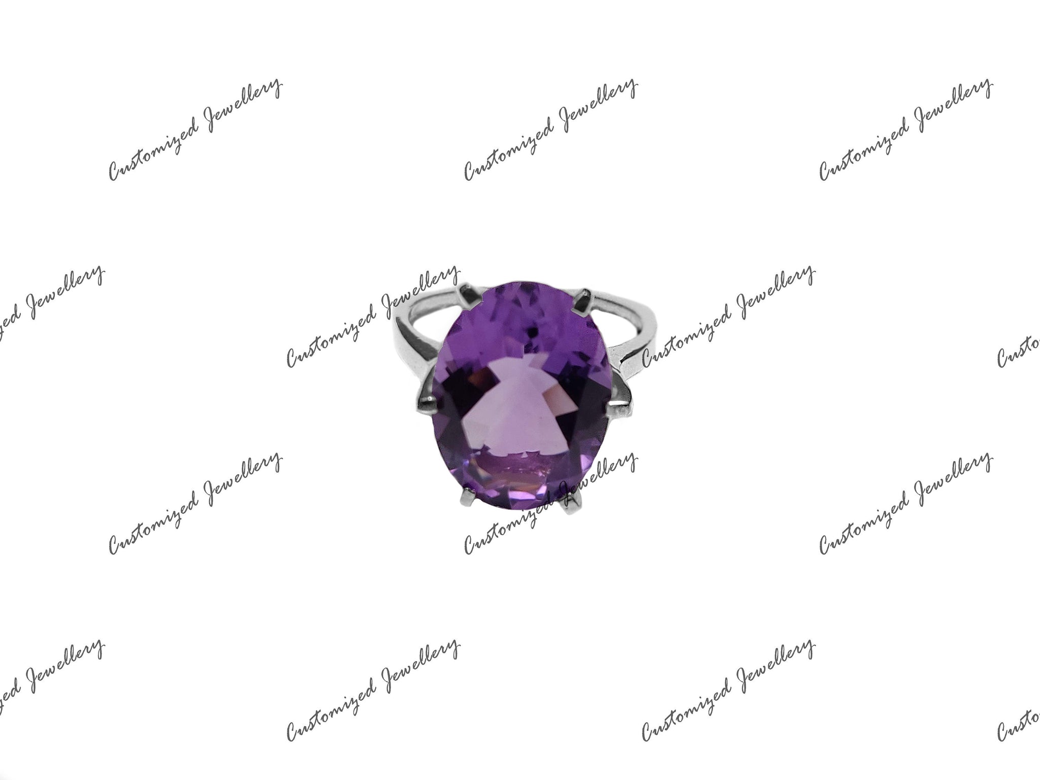 Big Amethyst Ring Amethyst Statement Ring Big Amethyst Cocktail Ring 12x16 mm Oval Amethyst Ring Gift For Her February Birthstone Ring