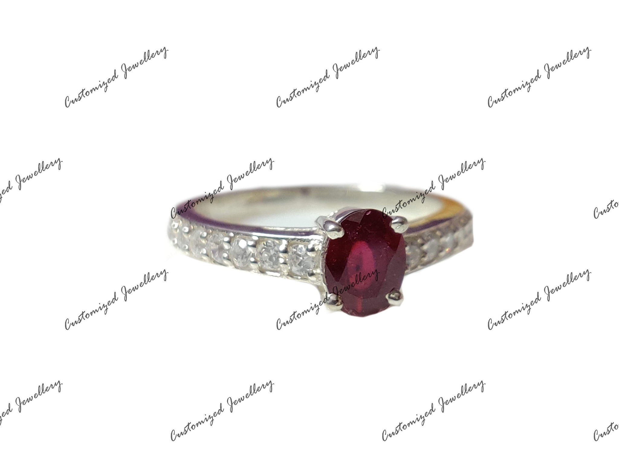 925 Silver Ruby Promise Ring Natural Ruby Anniversary Ring July Birthstone Ring 5x7 mm Oval Ruby Ring Ruby Promise Ring Ruby Birthstone Ring