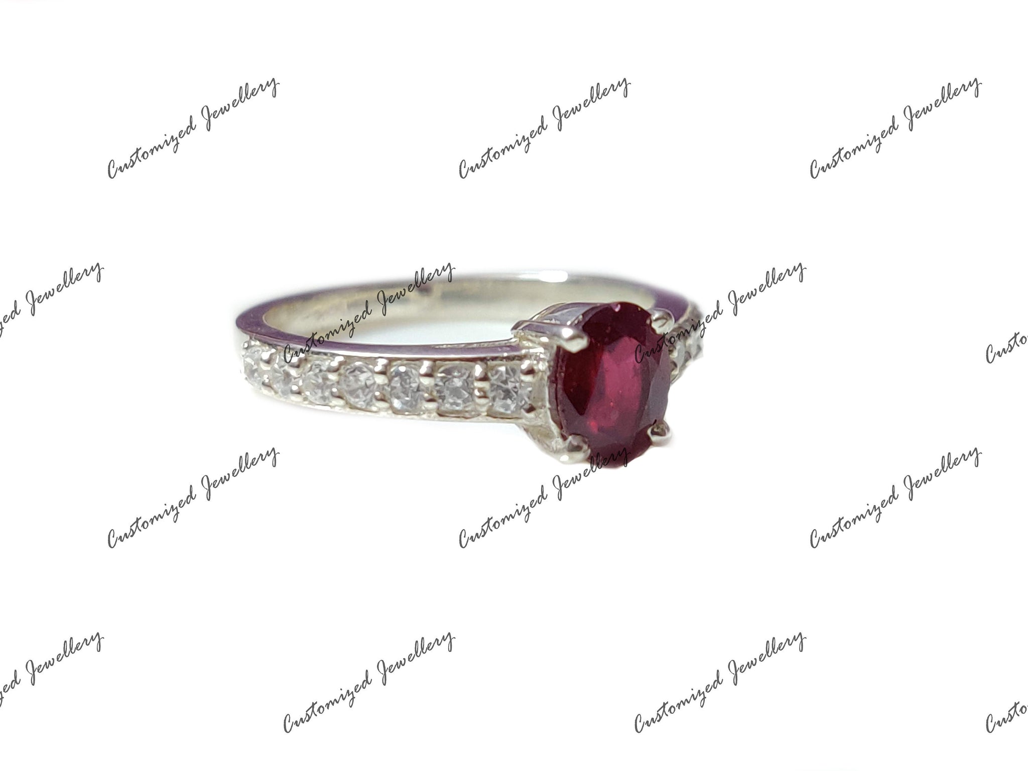 925 Silver Ruby Promise Ring Natural Ruby Anniversary Ring July Birthstone Ring 5x7 mm Oval Ruby Ring Ruby Promise Ring Ruby Birthstone Ring