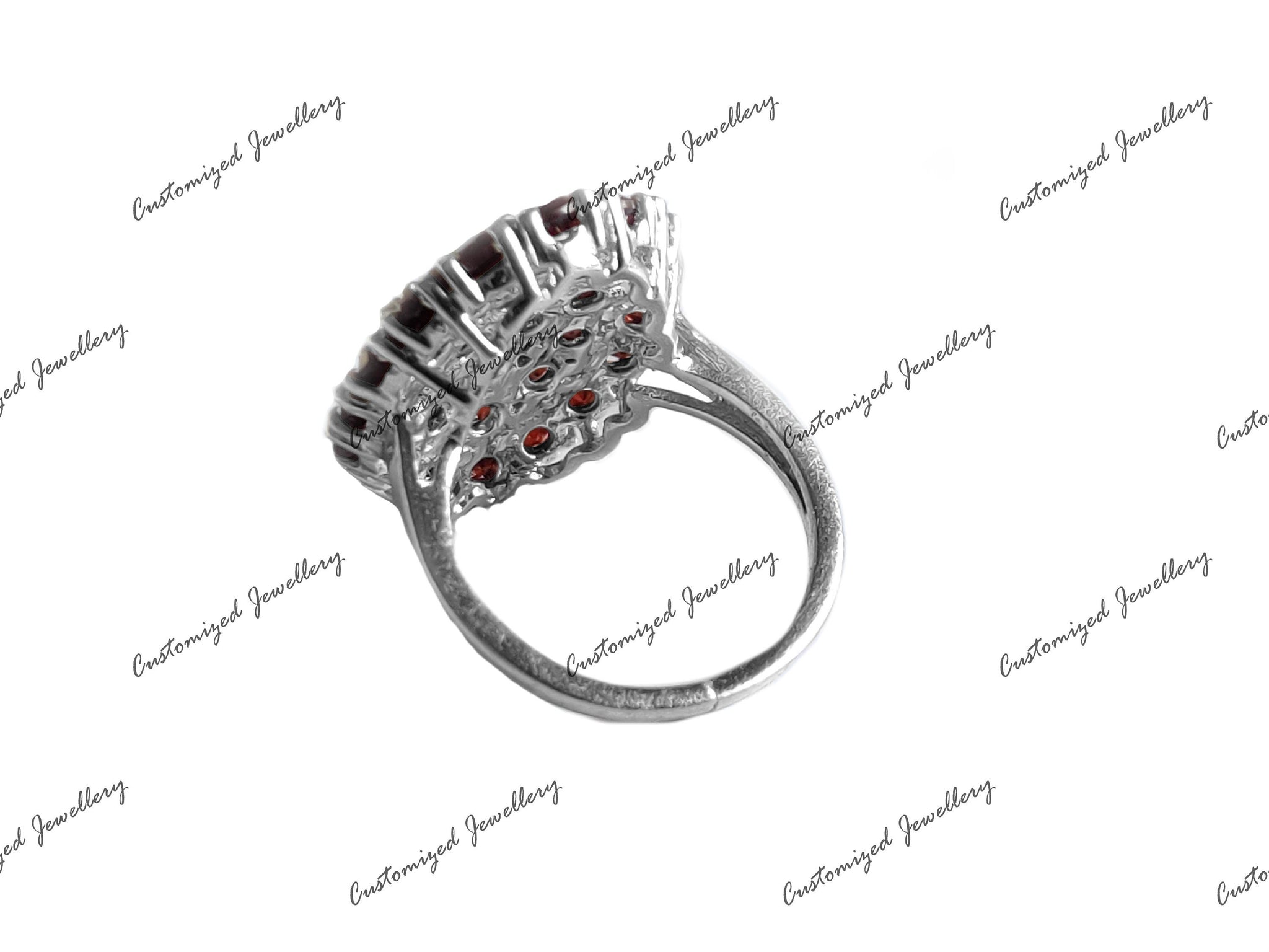 925 Silver Garnet Statement Ring Garnet Anniversary Ring Big Garnet Ring January Birthstone Ring 7 Ct Garnet Birthstone Ring For Her