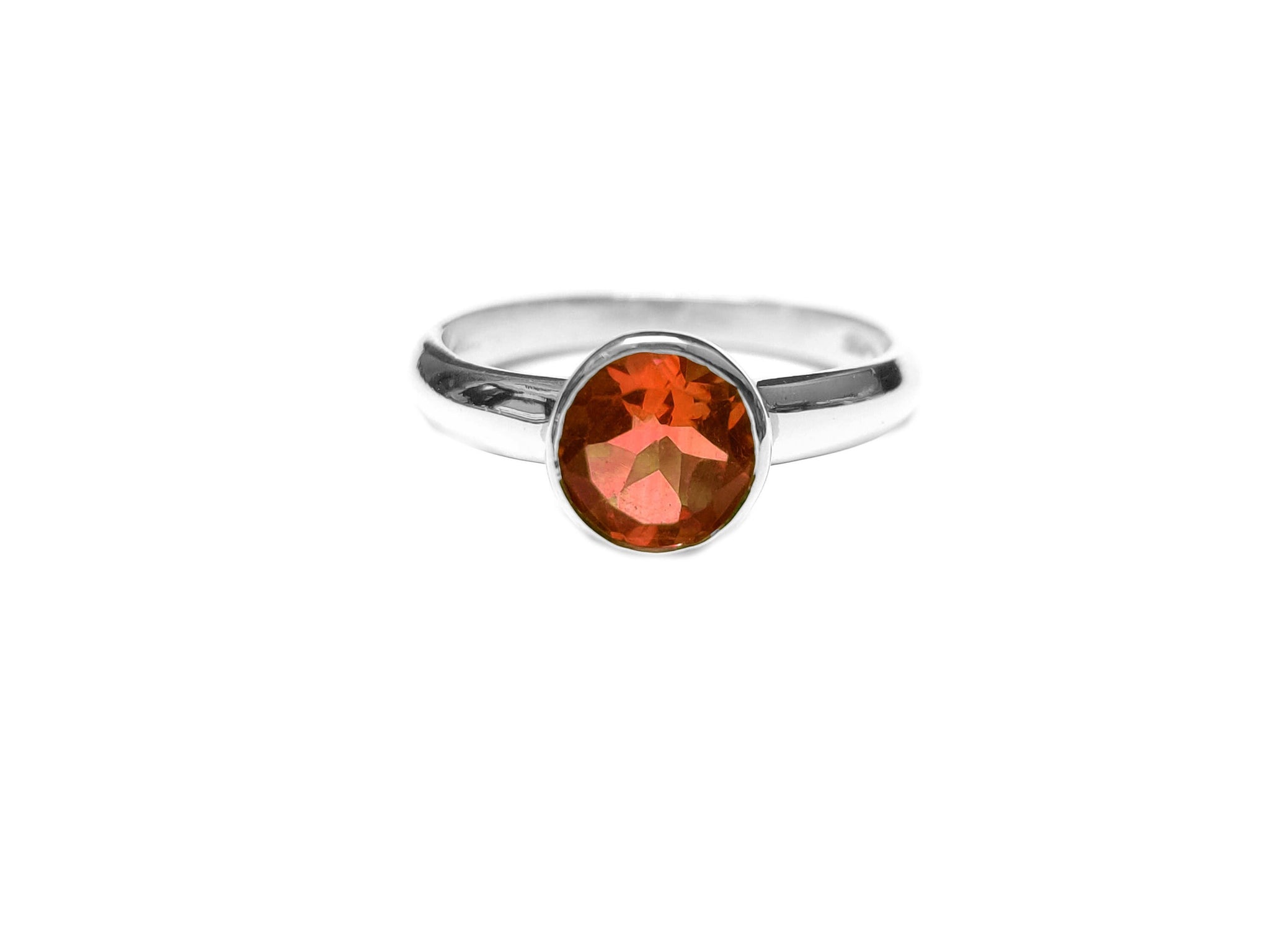 Hessonite Garnet Band January Birthstone Band 2 Ct Garnet Band Garnet Minimalist Band Garnet Promise Ring Mothers Day Gift Ring