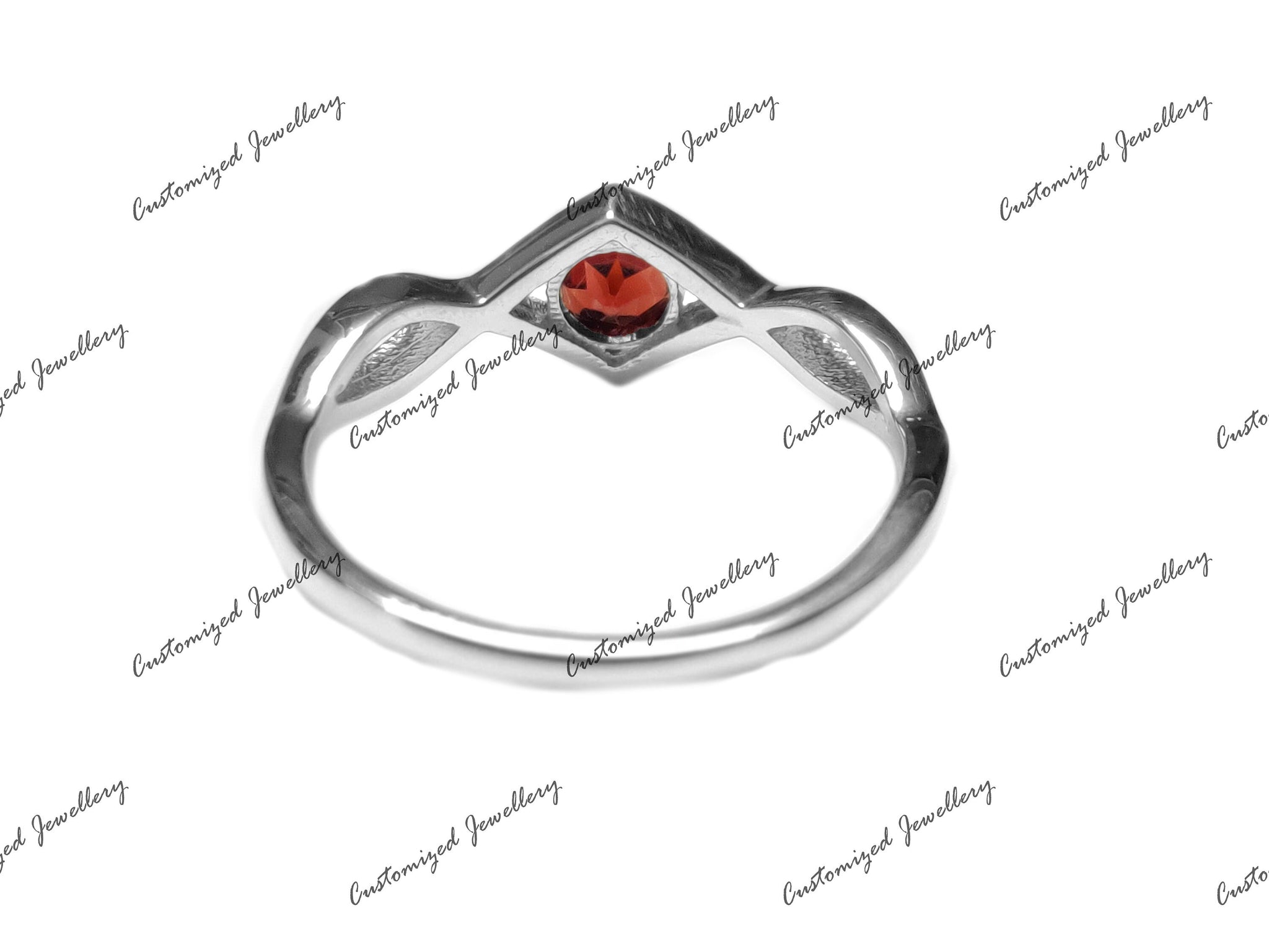 Natural Garnet Solitaire Ring January Birthstone Ring 1 Ct Garnet Anniversary Ring Minimalist Band Garnet Promise Ring Mothers Day Gift Ring
