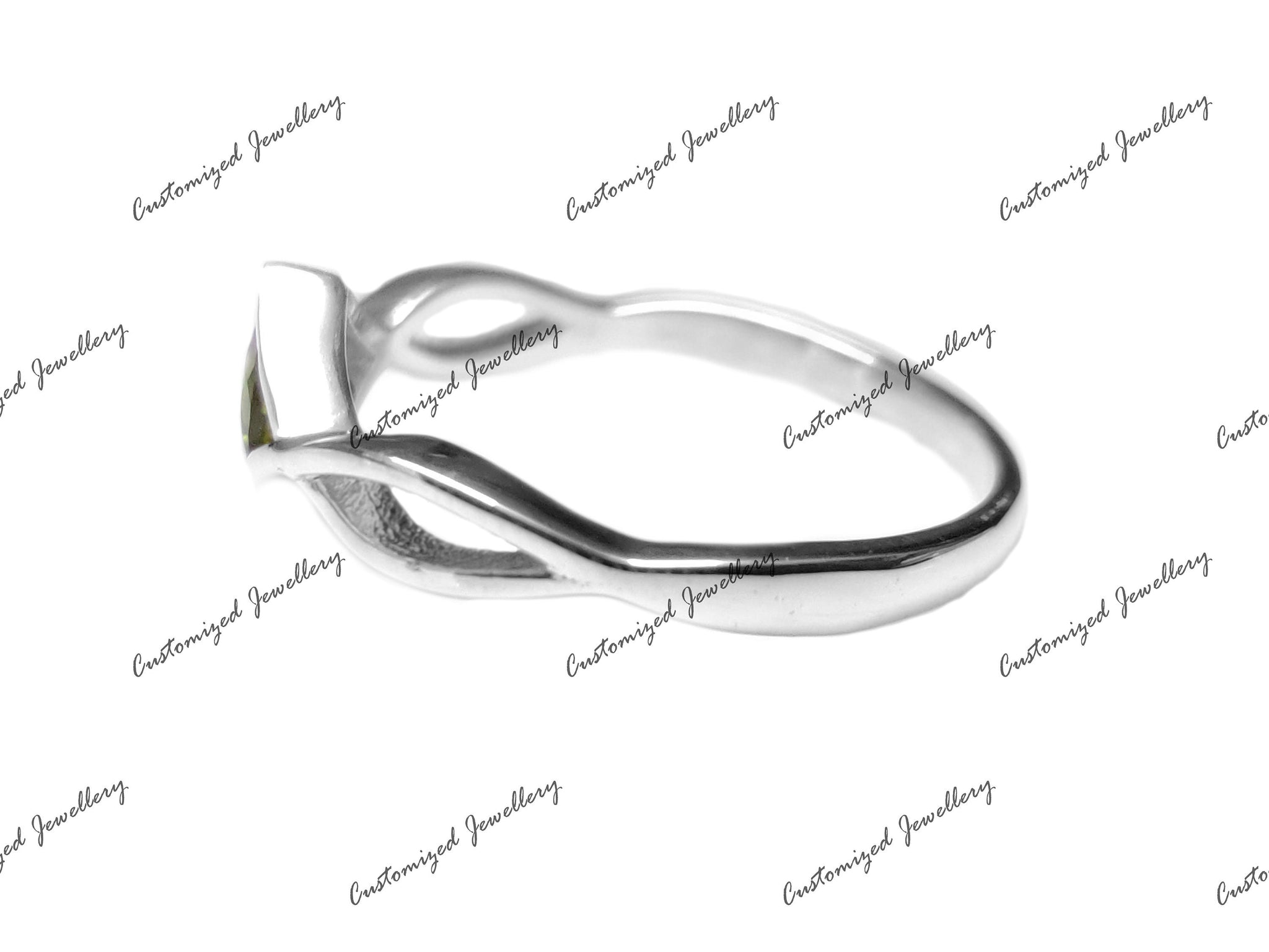 Natural Peridot Solitaire Ring August Birthstone Ring 1 Ct Peridot Anniversary Ring Minimalist Band Peridot Mothers Day Gift for her