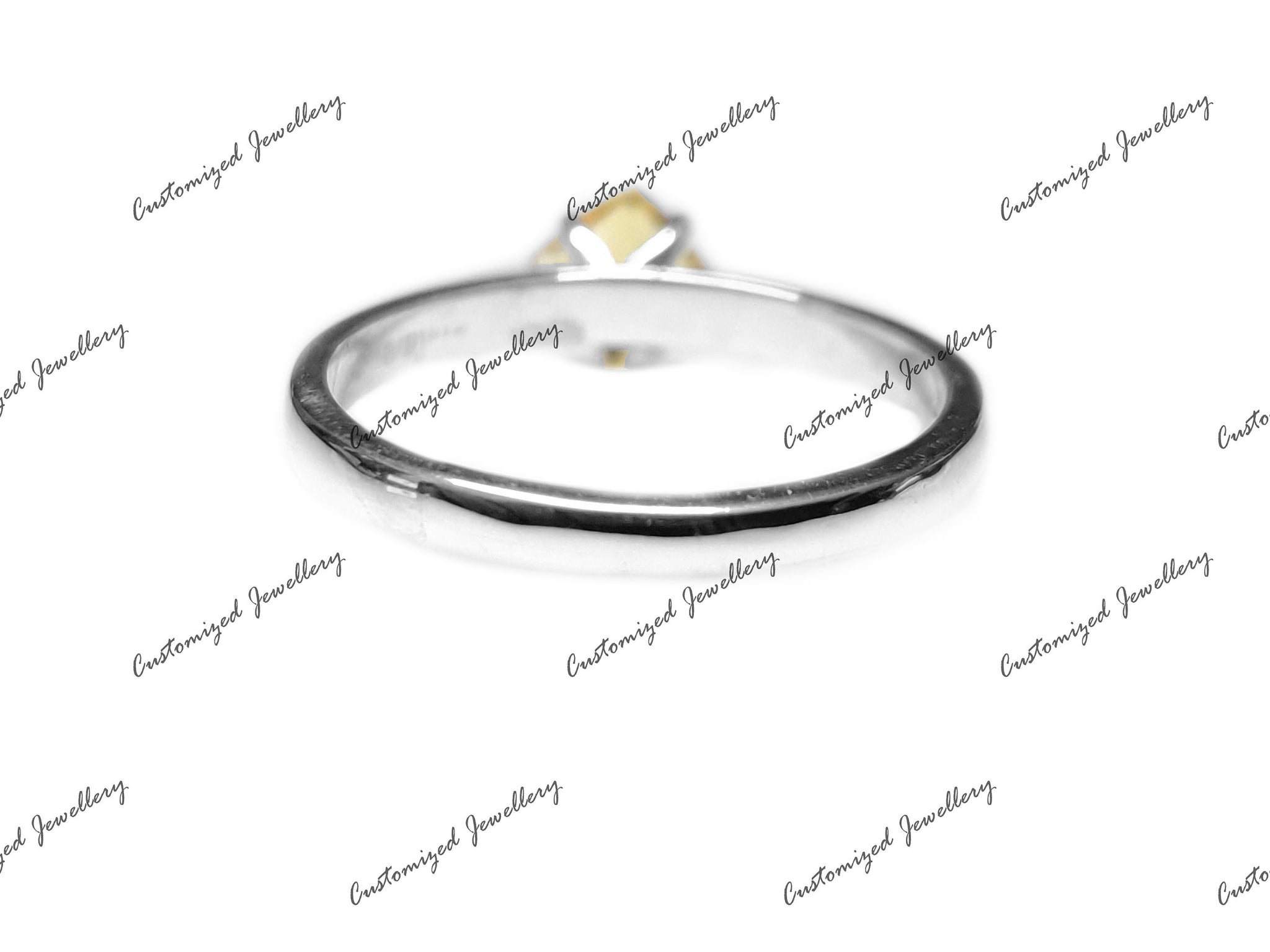 Silver Citrine Stacklable Band 5 mm Square Citrine Promise Ring Citrine Stacking Ring November Birthstone Ring Citrine Anniversary Ring