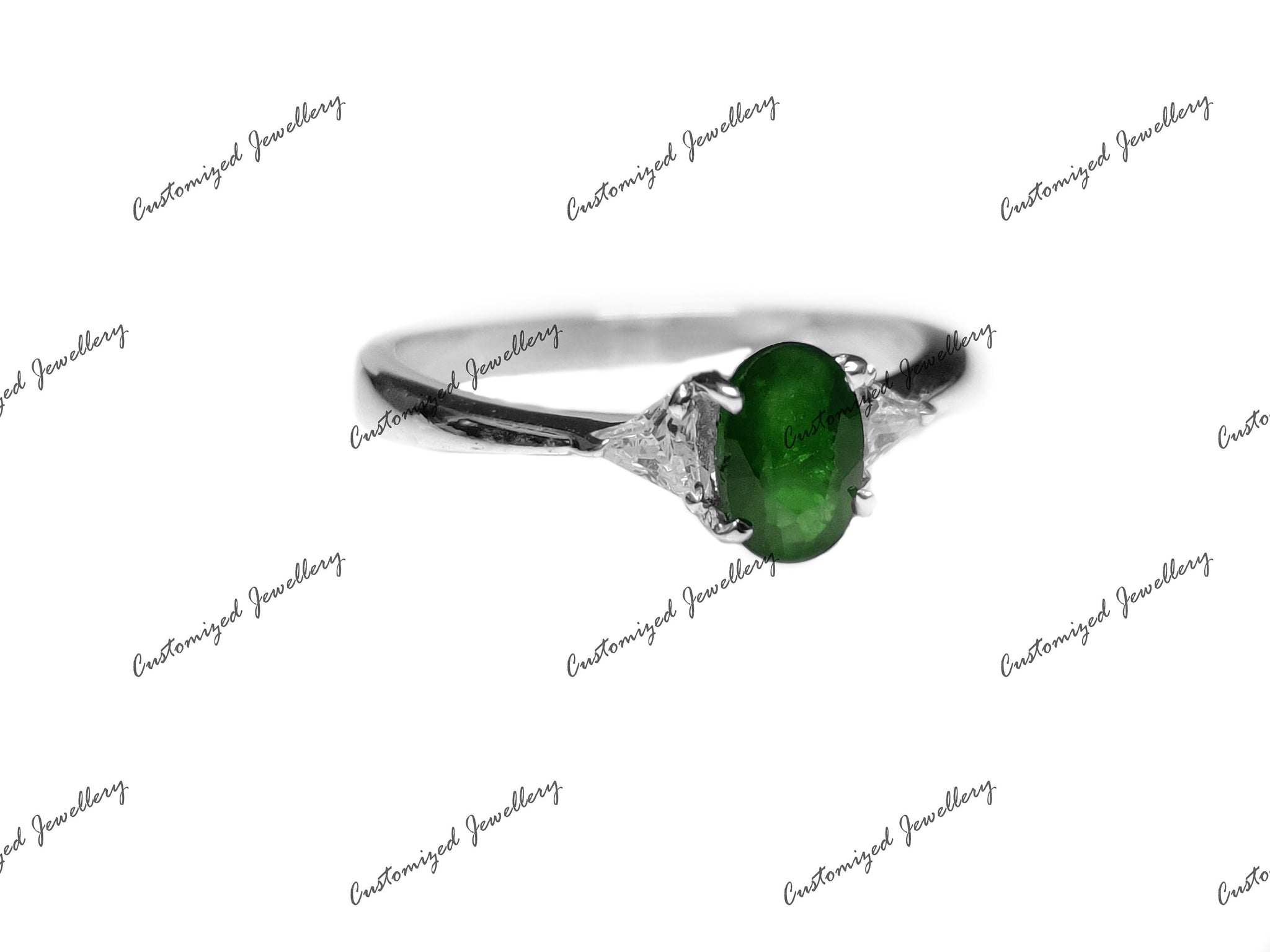 Emerald Engagement Ring 1 Ct Emerald Anniversary Ring 925 Sterling Silver Emerald Promise Ring May Birthstone Ring Gift For Her Valentine
