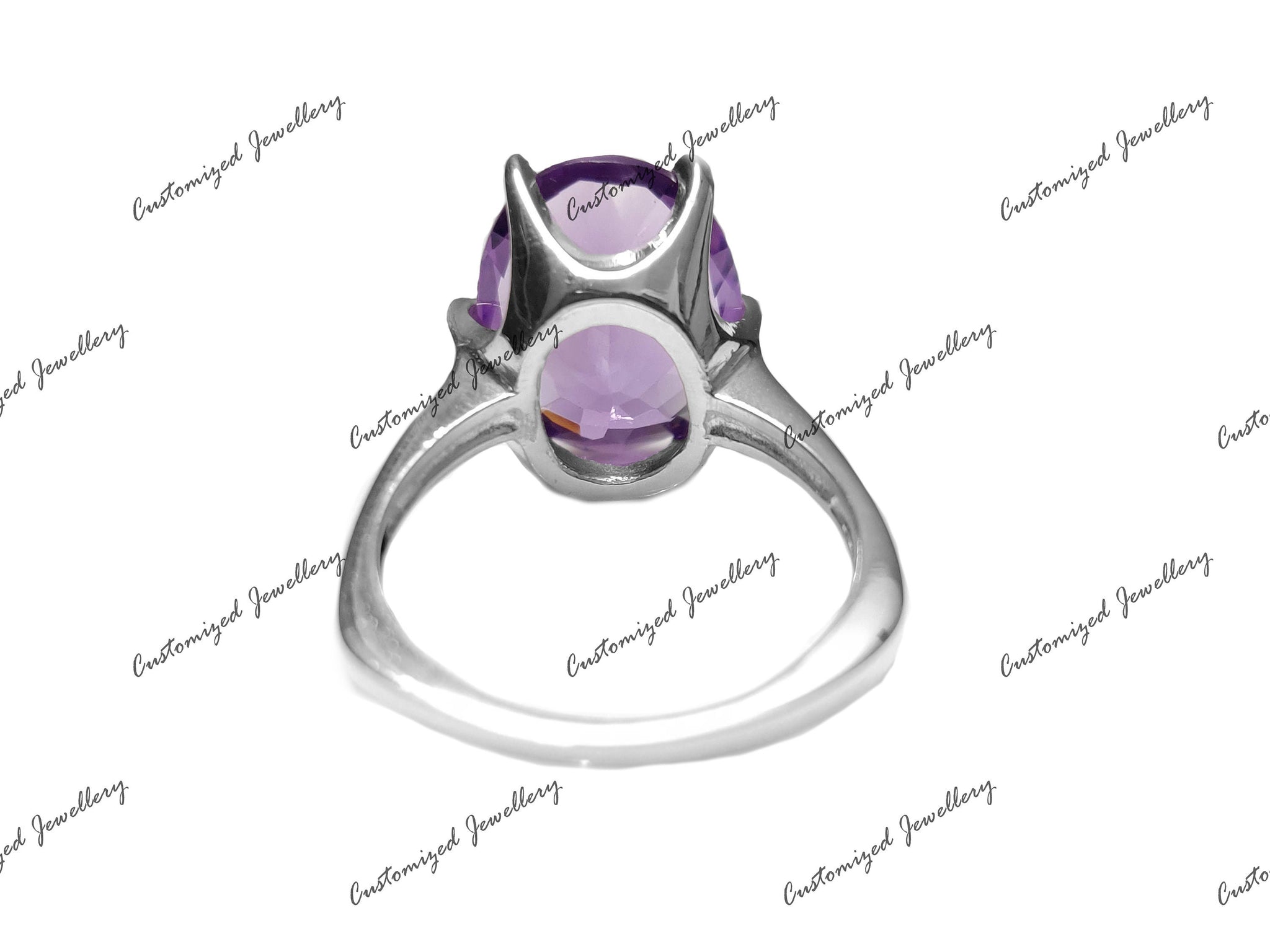 Big Amethyst Ring Amethyst Statement Ring Big Amethyst Cocktail Ring 12x16 mm Oval Amethyst Ring Gift For Her February Birthstone Ring
