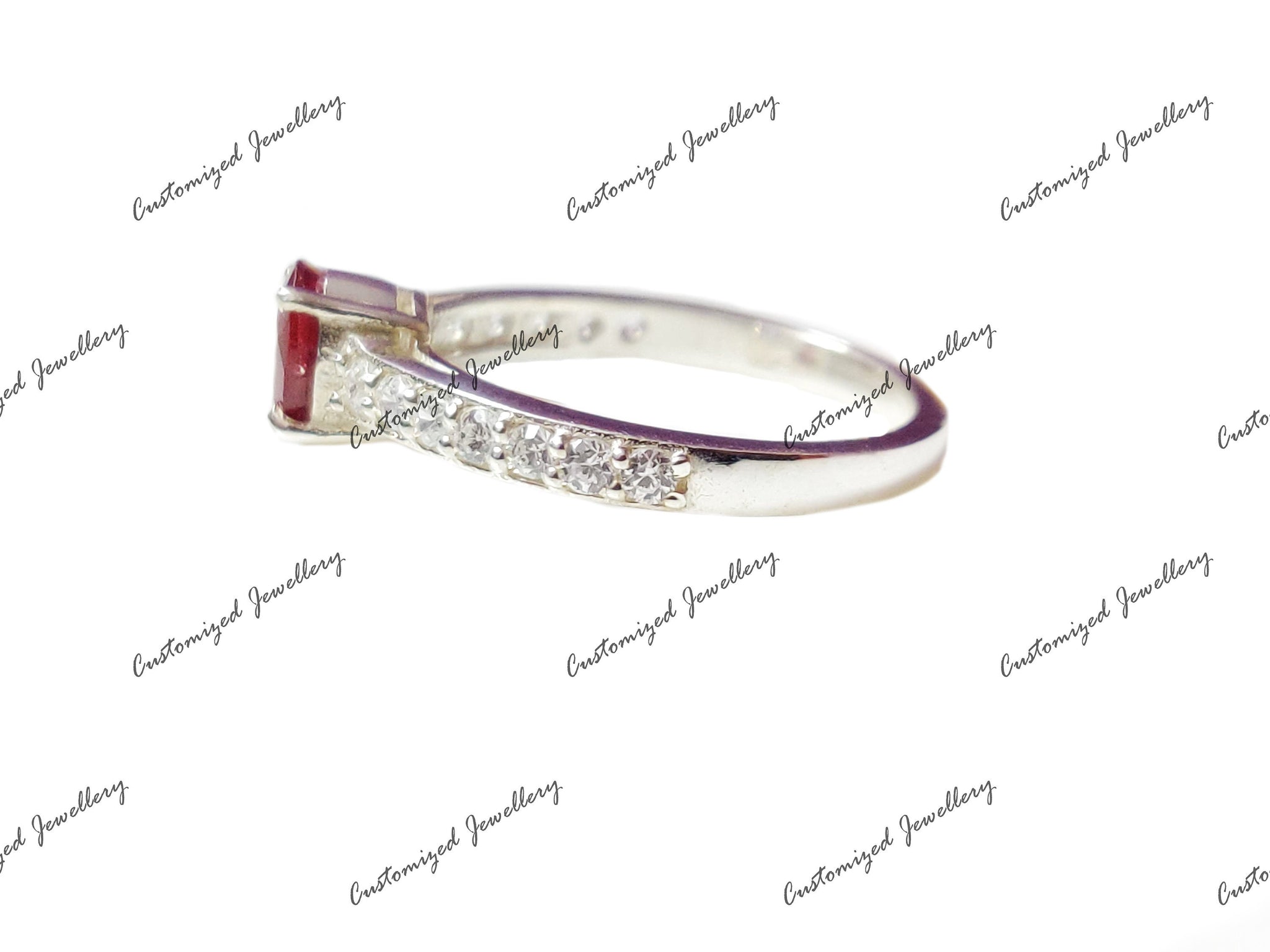 925 Silver Ruby Promise Ring Natural Ruby Anniversary Ring July Birthstone Ring 5x7 mm Oval Ruby Ring Ruby Promise Ring Ruby Birthstone Ring
