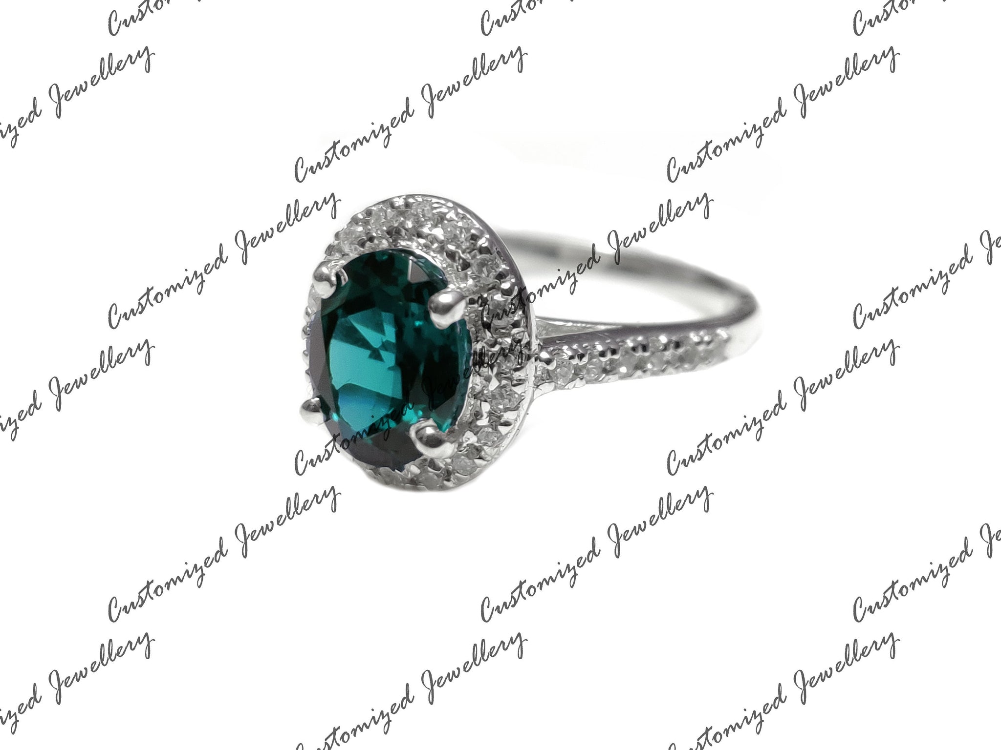 London Blue Topaz Engagement Ring Top Grade London Blue Topaz Halo Engagement Ring 7x9 Oval London Topaz Engagement Band Anniversary Ring