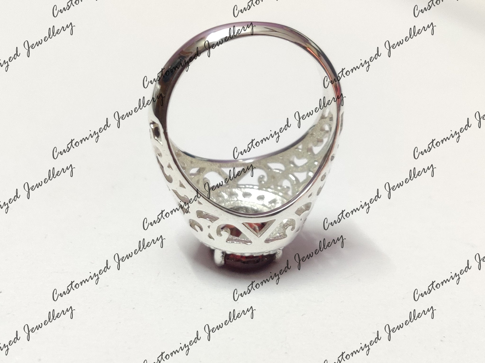 Big Garnet Statement Ring Art Deco Garnet Ring Large Garnet Statement Ring 8x10 Oval Garnet January Birthstone Ring Big Red Garnet Ring