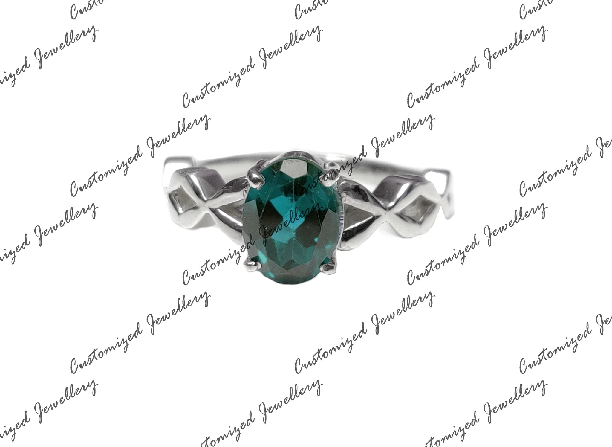 Natural London Blue Topaz Band Top Grade London Blue Topaz Anniversary Ring 6x8 Oval London Blue Topaz Ring November Birthstone Band For Her