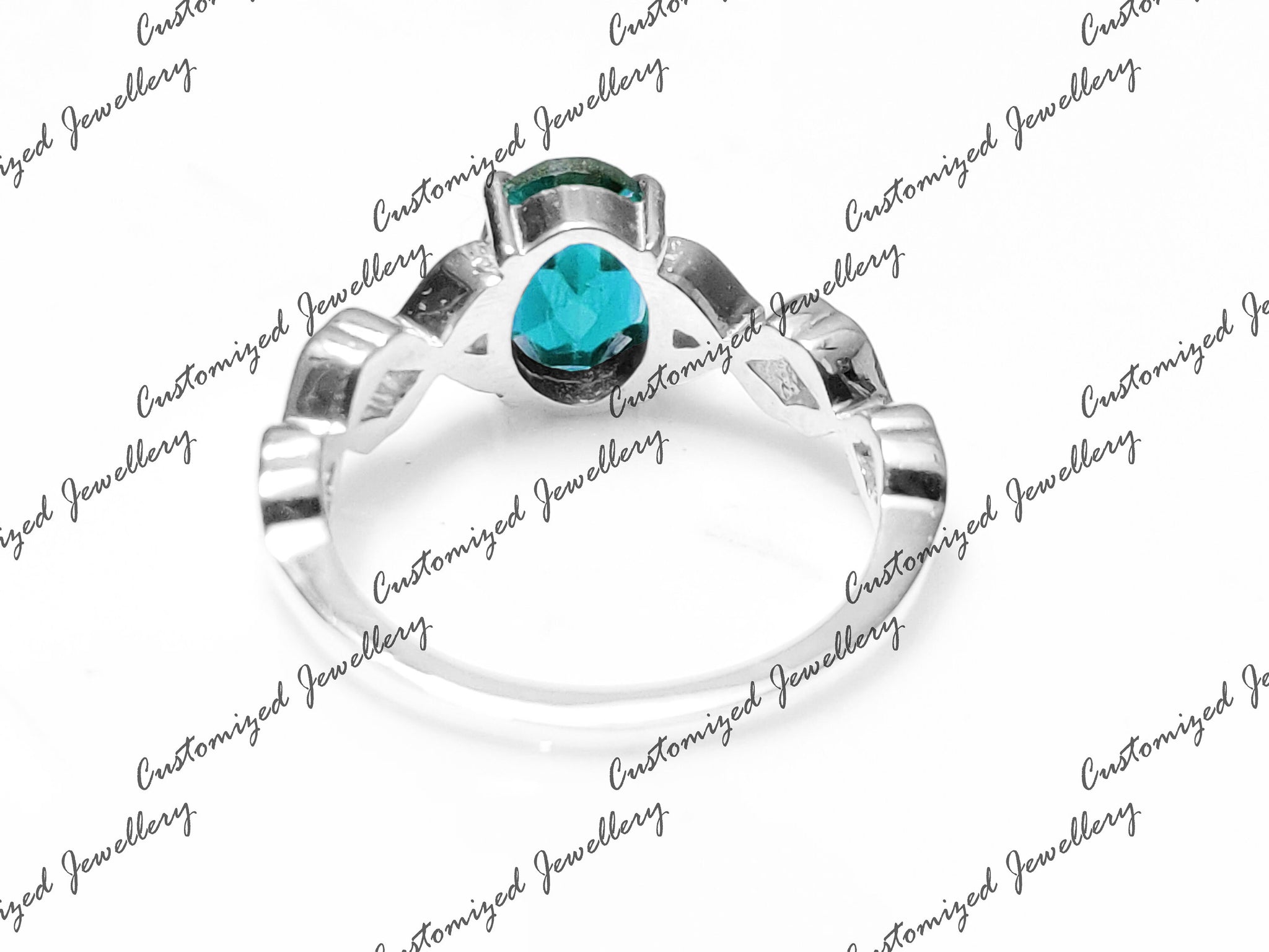 Natural London Blue Topaz Band Top Grade London Blue Topaz Anniversary Ring 6x8 Oval London Blue Topaz Ring November Birthstone Band For Her