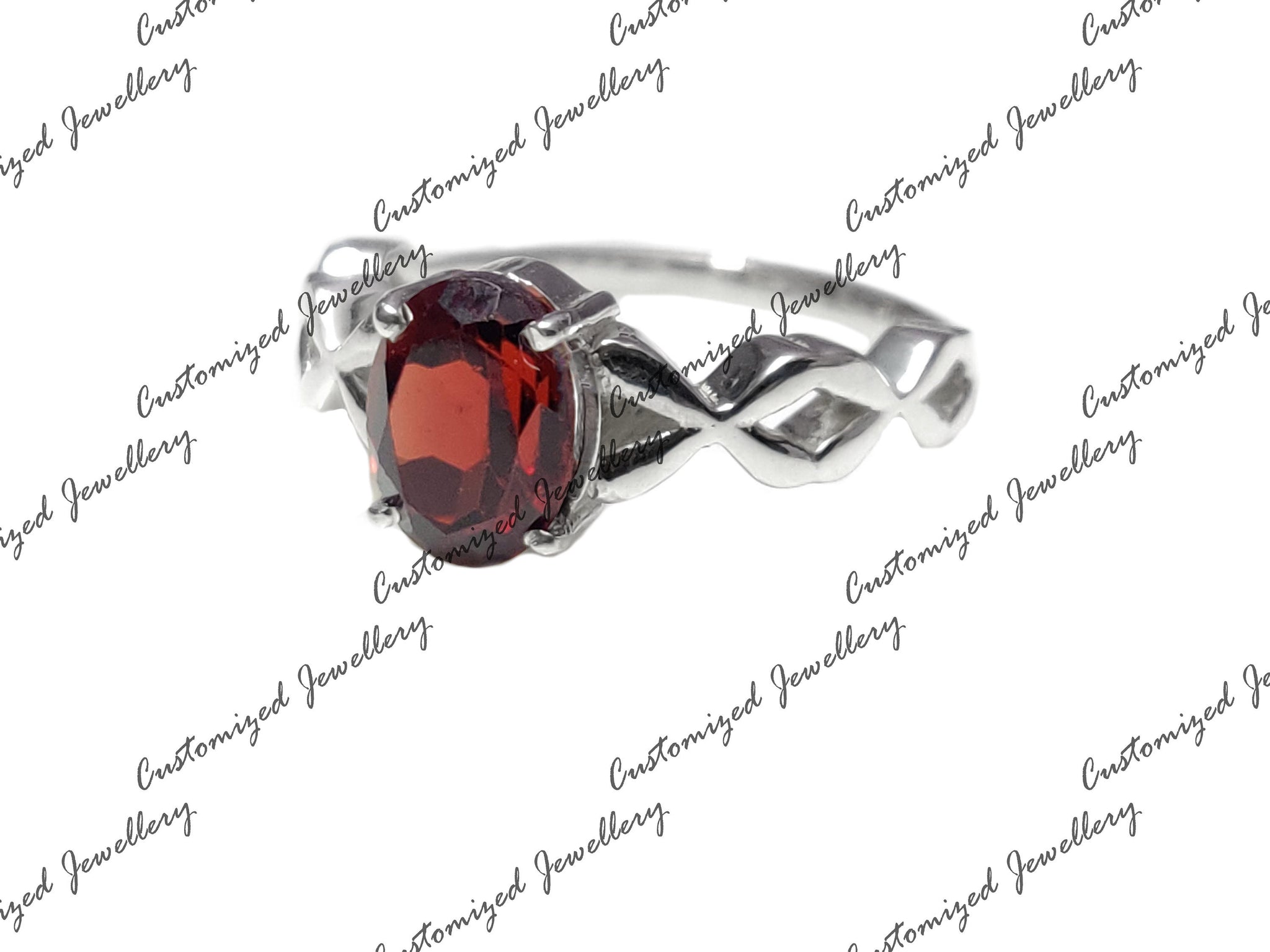 Natural Garnet Band Top Grade Garnet Anniversary Ring 6x8 Oval Ring January Birthstone Ring For Her Red Garnet Band Friendship Ring Gifts