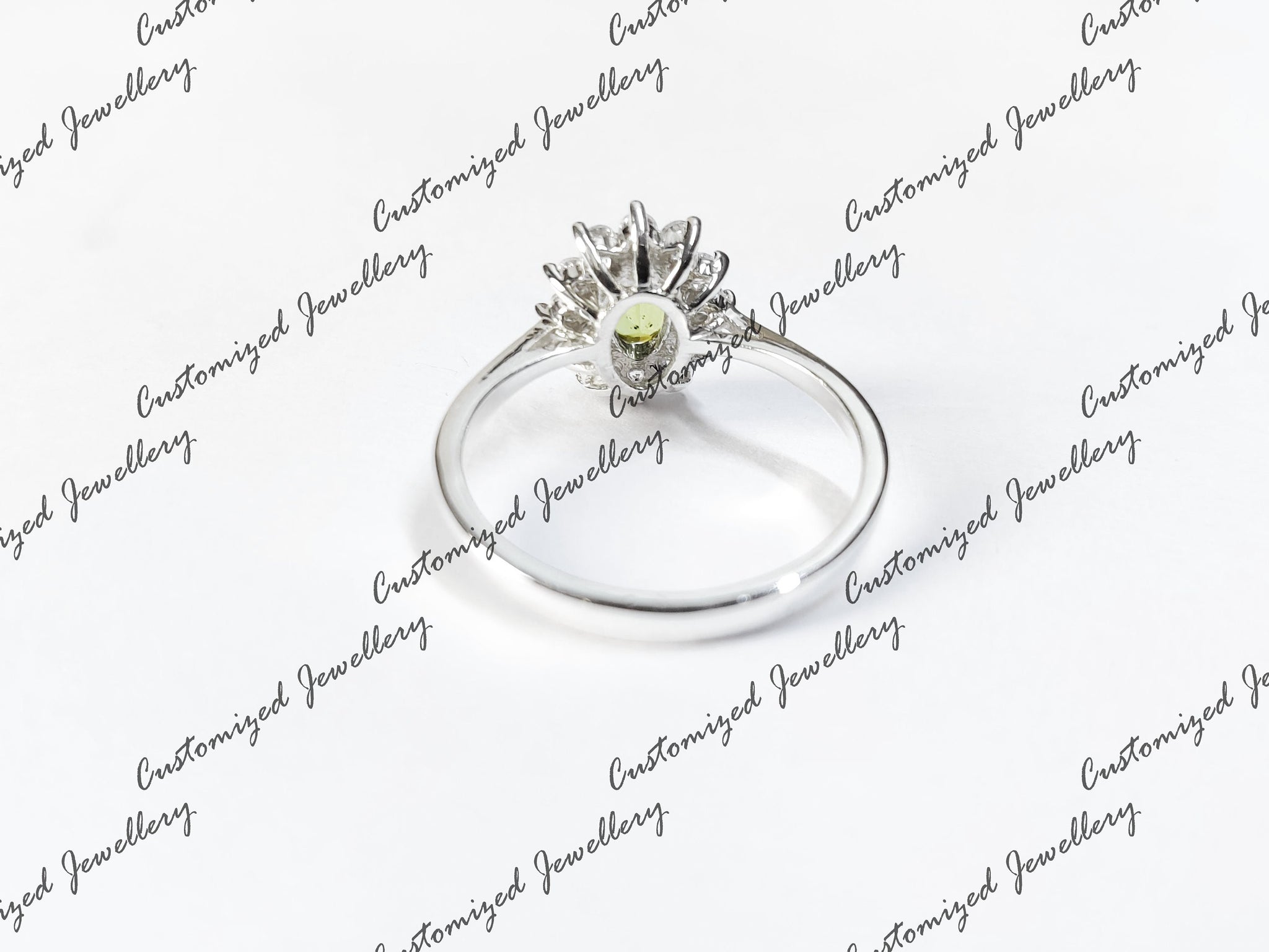 Silver Peridot Solitaire Ring 5x7 mm Oval Peridot Promise Ring Natural Peridot Anniversary Ring Ausgust Birthstone Ring Mothers Day Gift