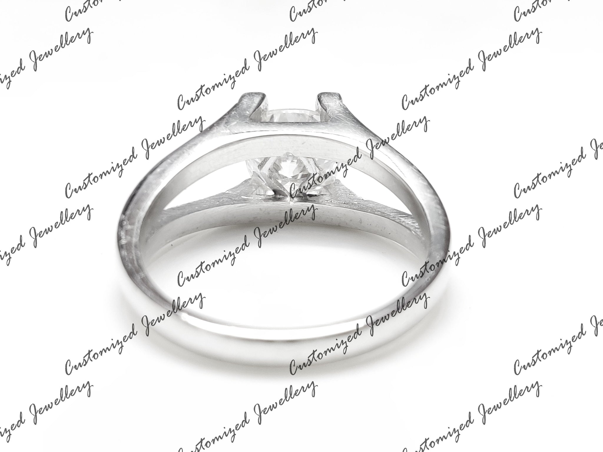 Natural Moissanite Statement Ring Cushion Cut Moissanite Band Big Moissanite Ring Moissanite Diamond Engagement Band 8 mm Cushion Moissanite