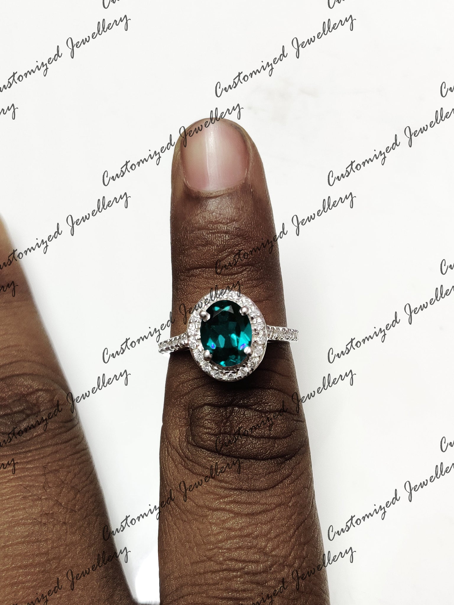 London Blue Topaz Engagement Ring Top Grade London Blue Topaz Halo Engagement Ring 7x9 Oval London Topaz Engagement Band Anniversary Ring