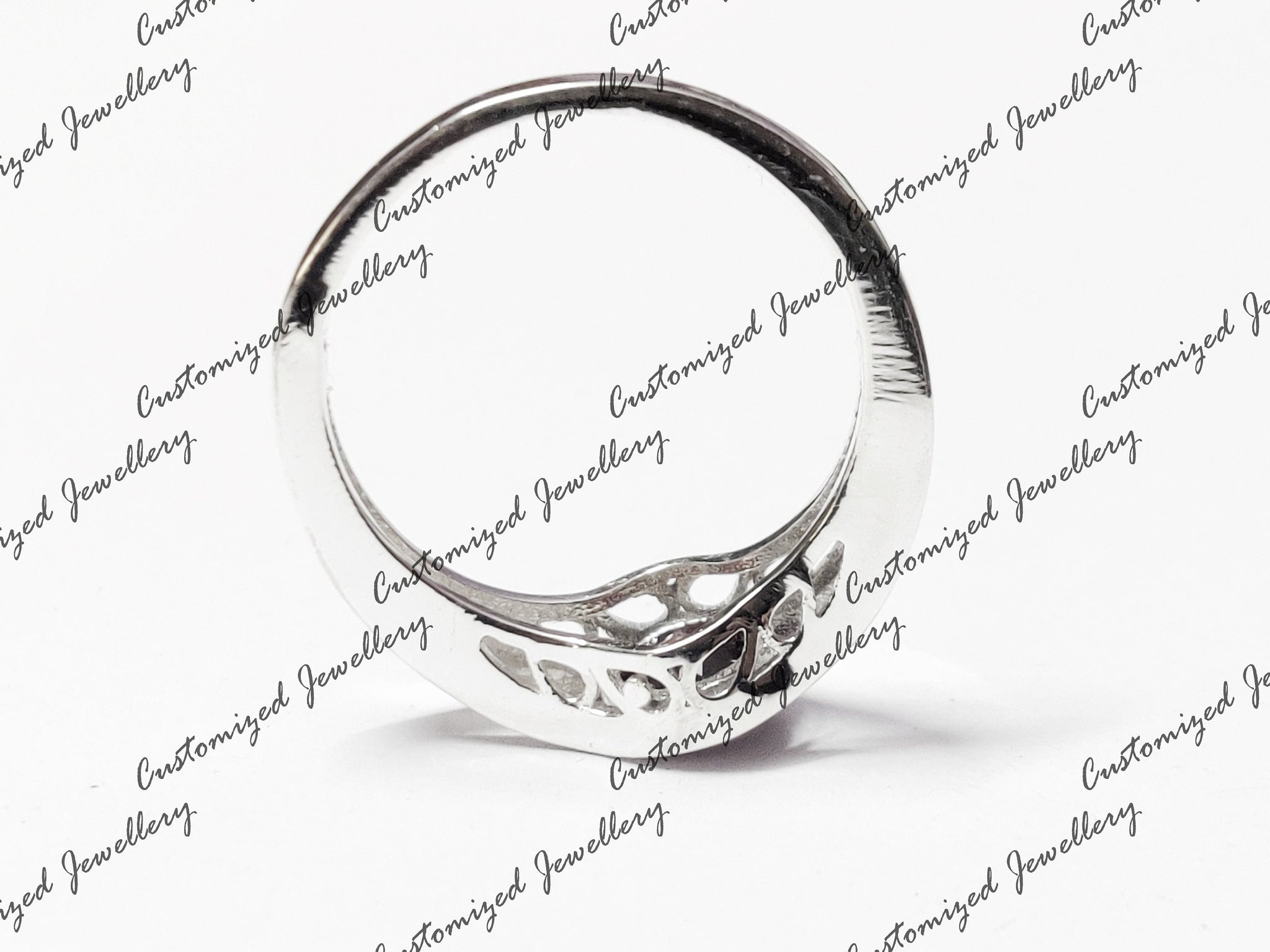 Natural Garnet Eye Ring Beautiful Garnet Half Bezel Ring Sterling Silver Garnet January Birthstone Ring Promise Ring Garnet Art Deco Ring